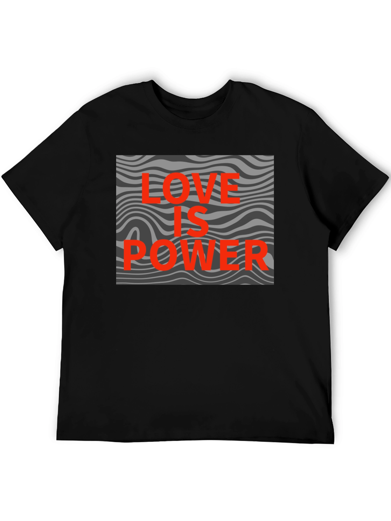 Love is Power Graphic Tee - Stylish Black T-Shirt