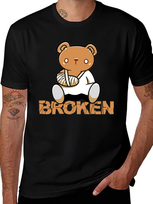 Broken Bear Graphic T-Shirt - Funny Get Well Soon Tee