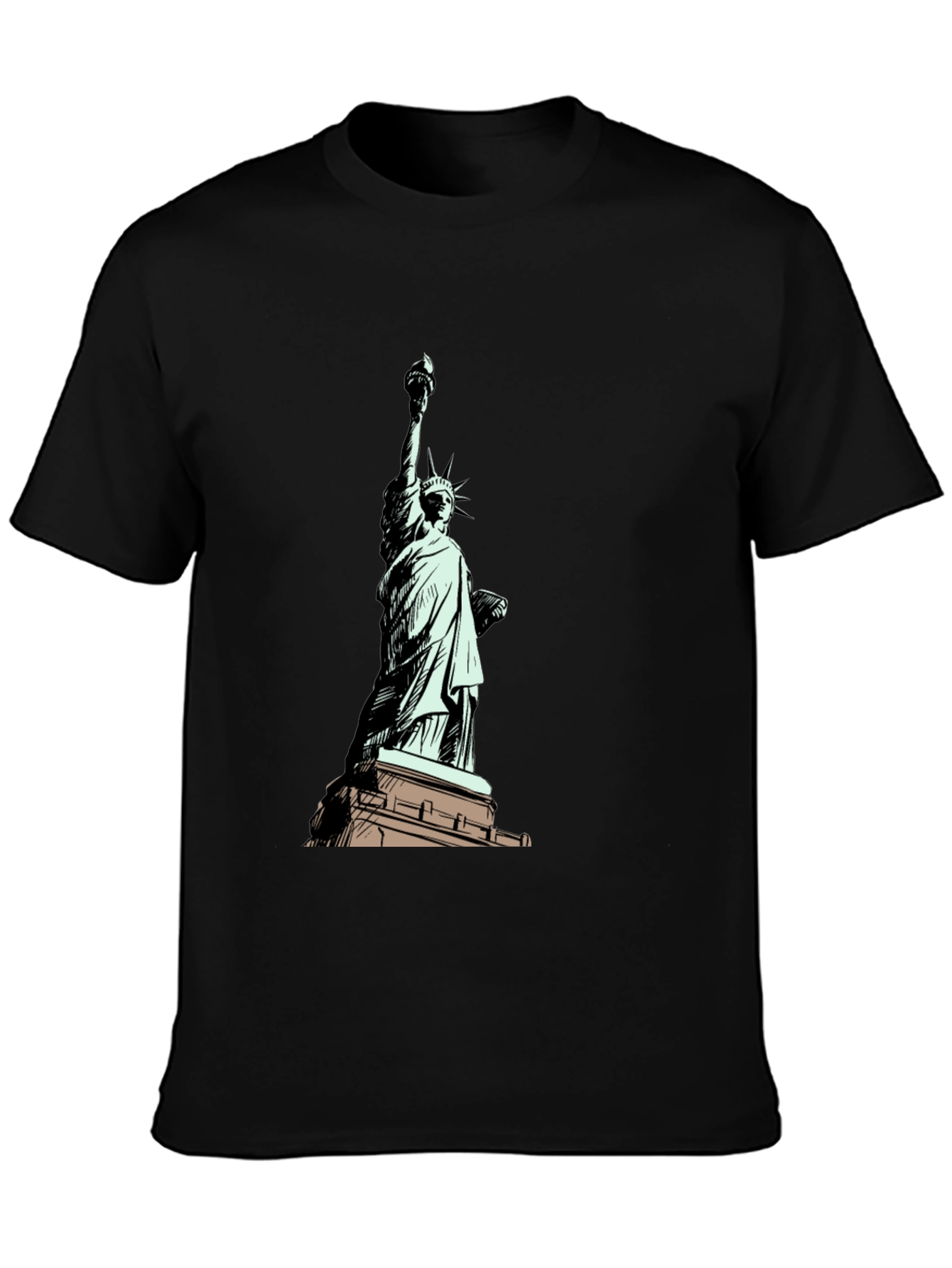 Statue of Liberty Graphic T-Shirt - Black