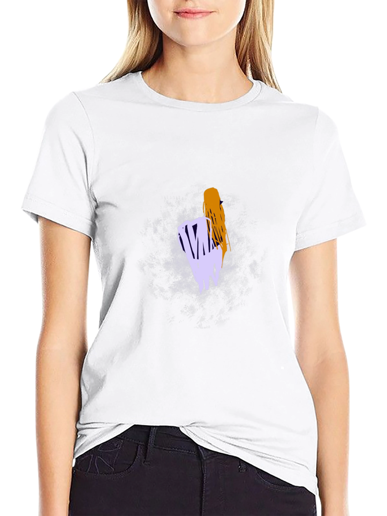 Abstract Graphic Tee - Casual Black T-Shirt