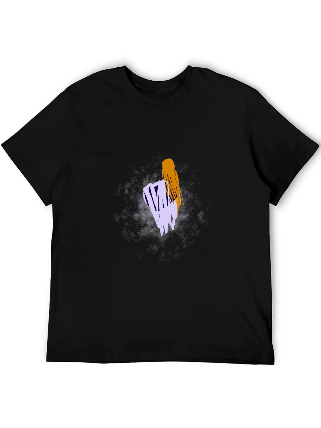 Abstract Graphic Tee - Casual Black T-Shirt
