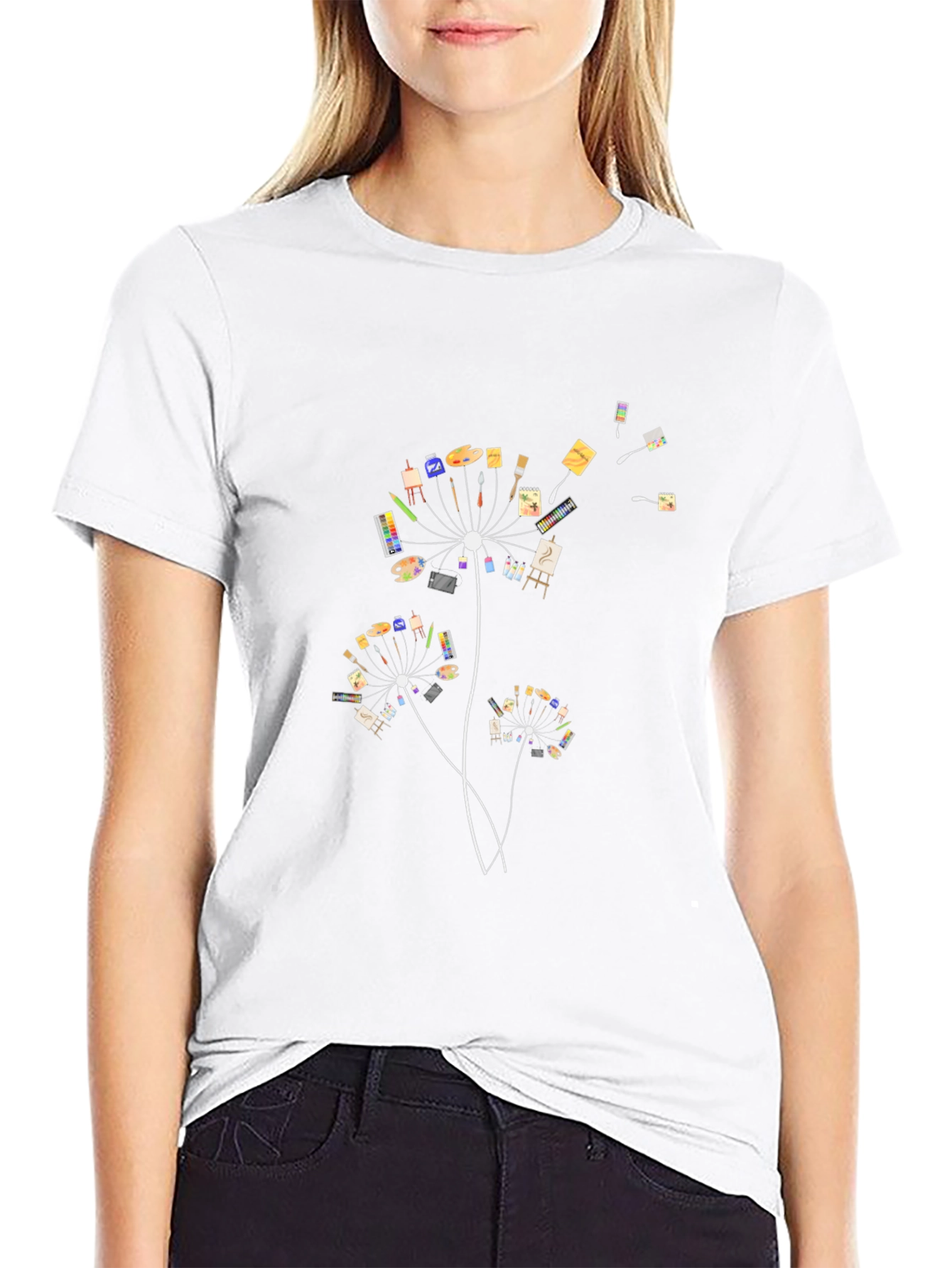 Artistic Dandelion Graphic T-Shirt