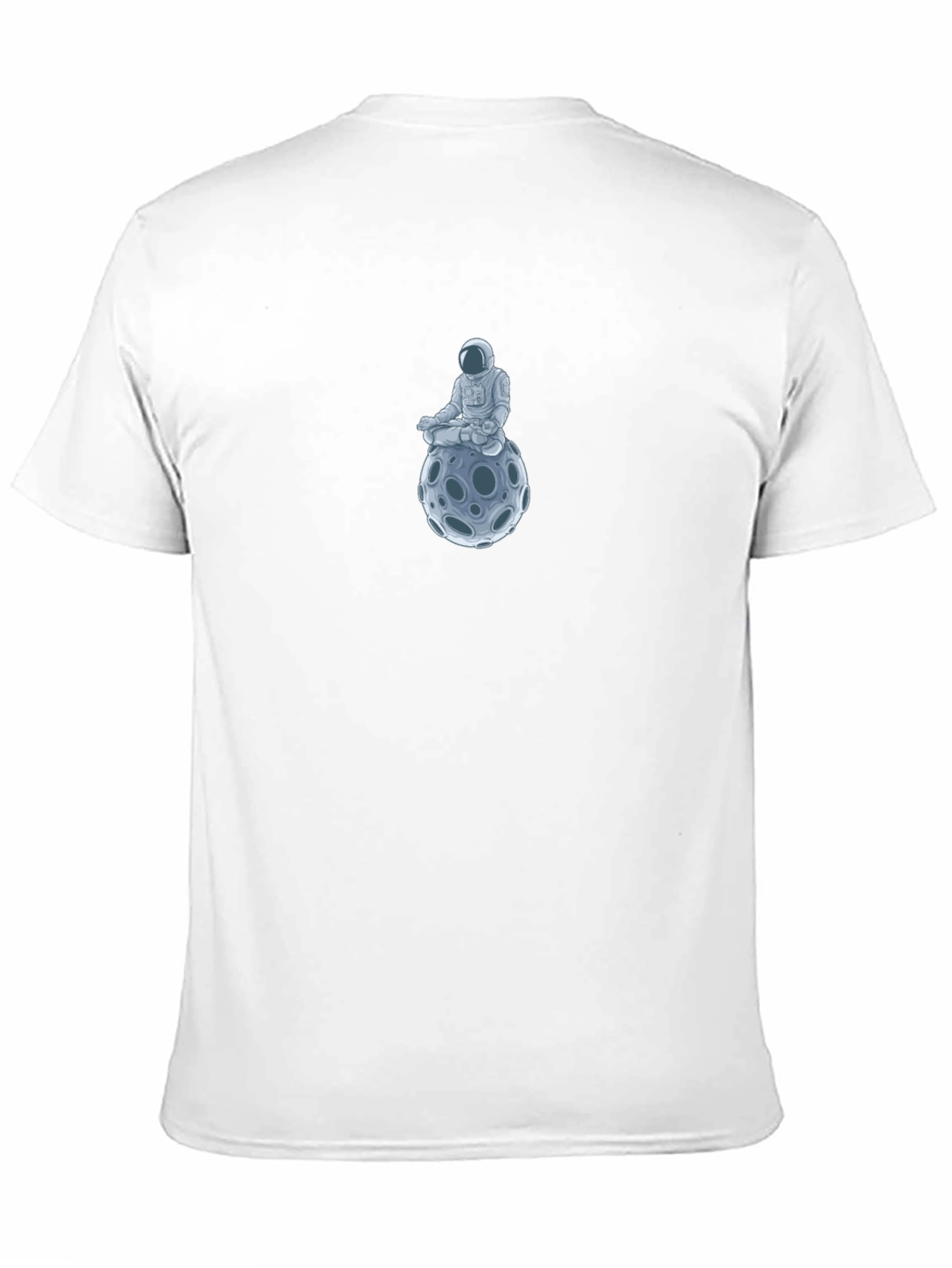 Astronaut Moon Meditation Black T-Shirt