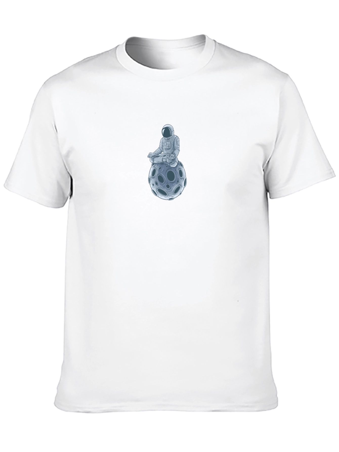Astronaut Moon Meditation Black T-Shirt