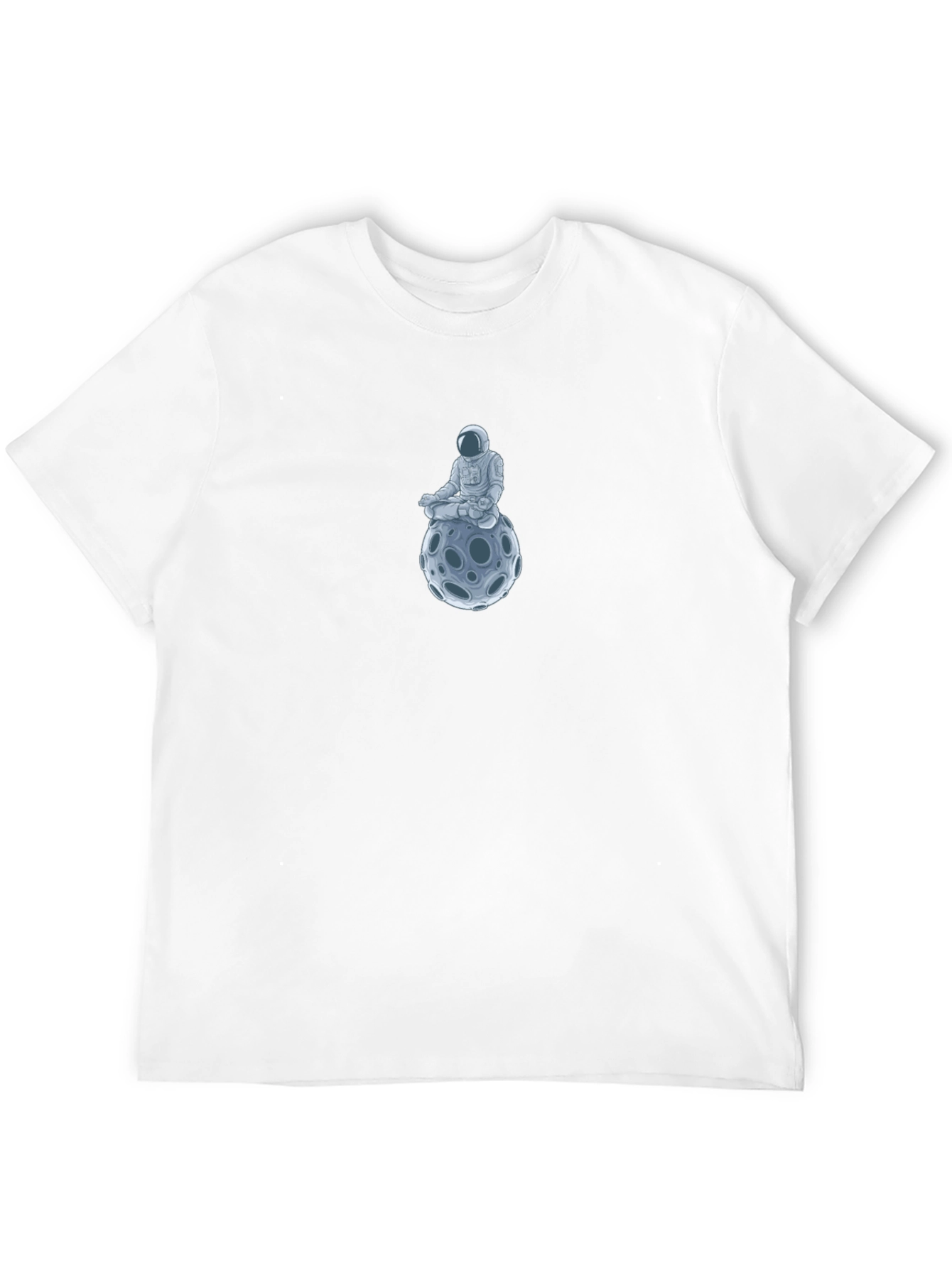 Astronaut Moon Meditation Black T-Shirt