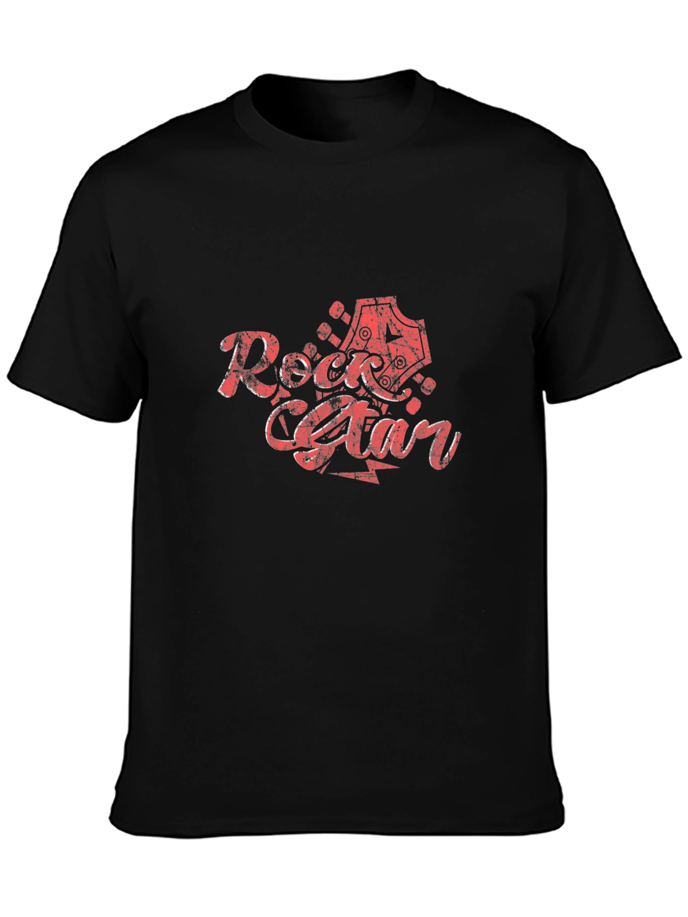 Rock Star Graphic Print T-Shirt - Black