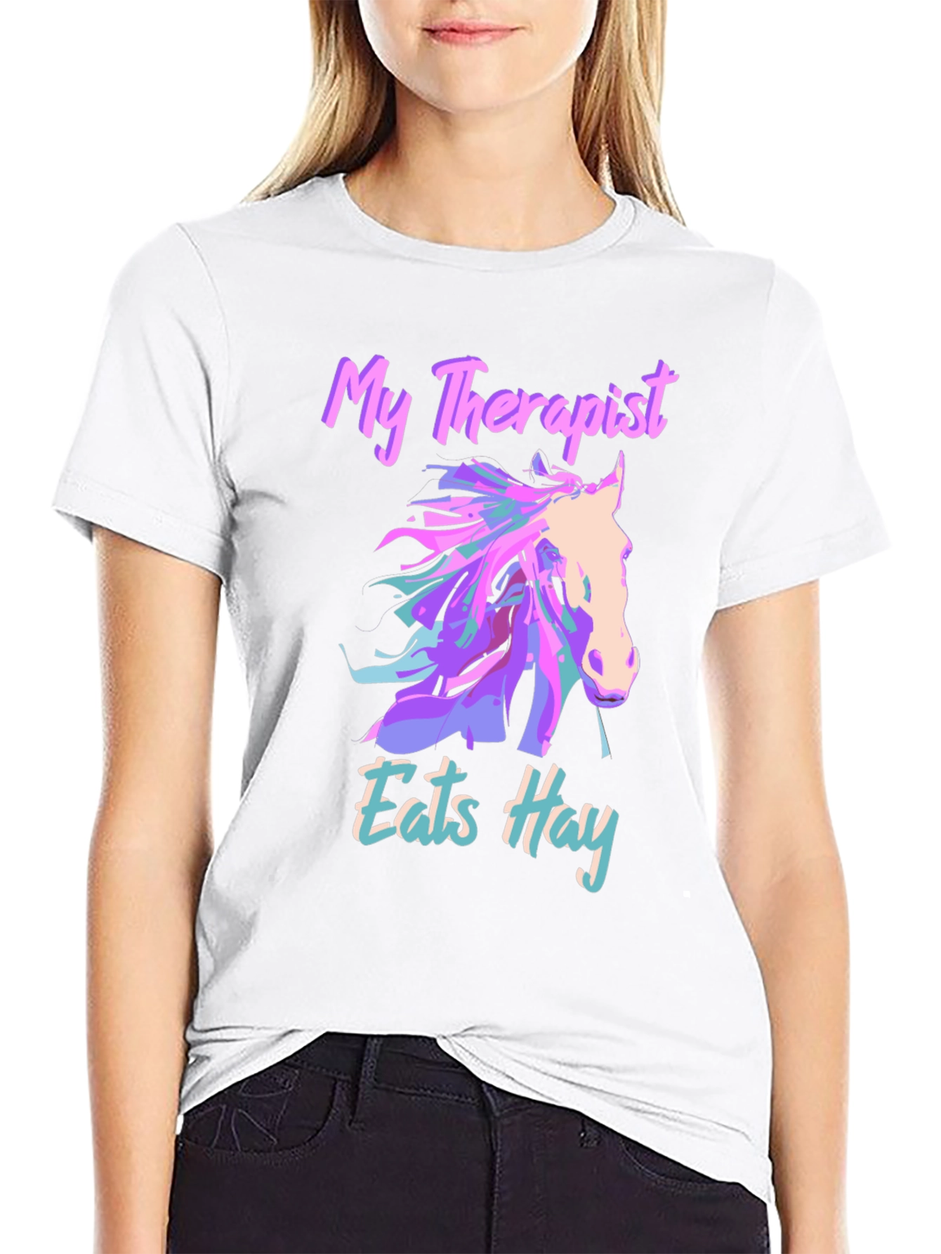 My Therapist Eats Hay Graphic T-Shirt