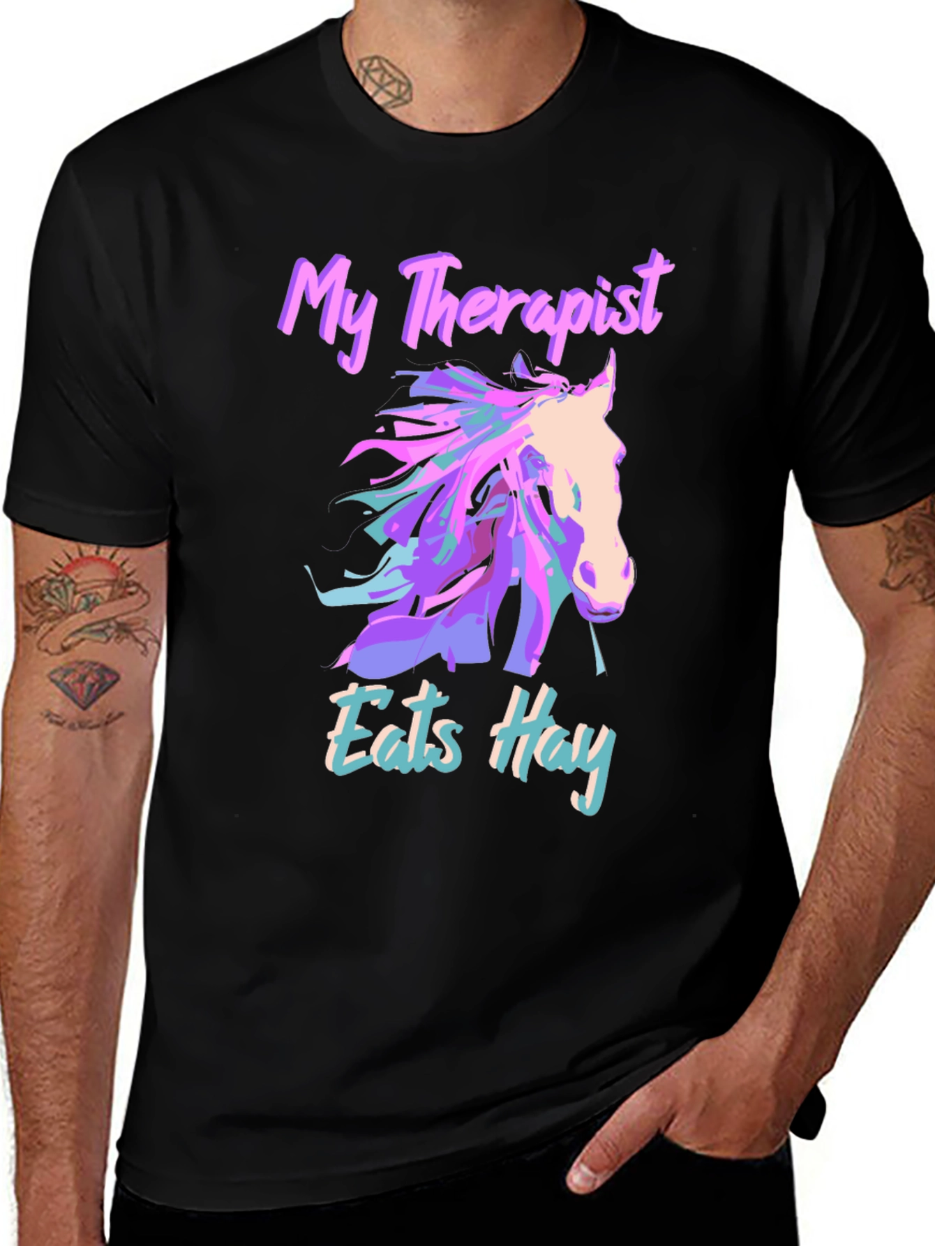 My Therapist Eats Hay Graphic T-Shirt