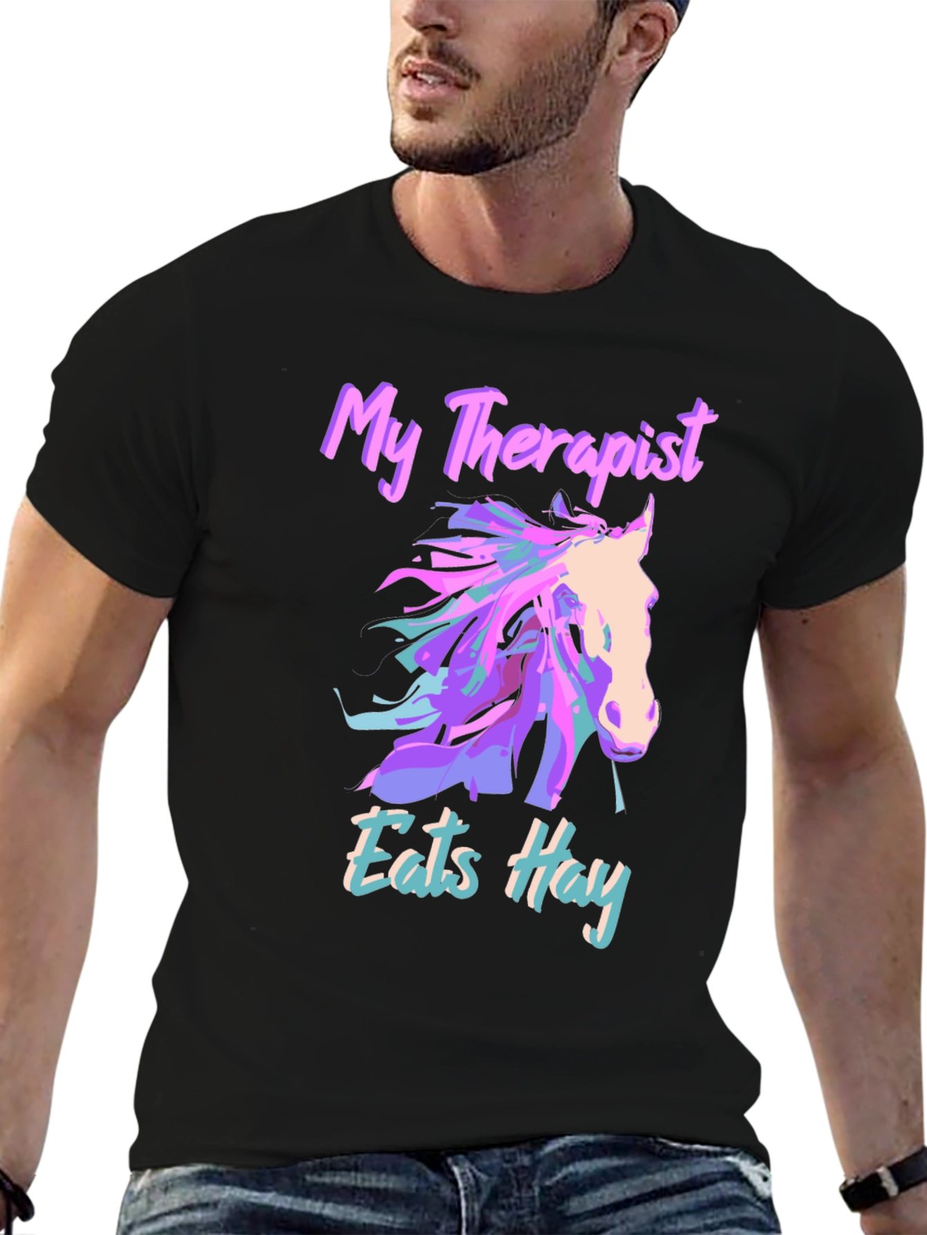 My Therapist Eats Hay Graphic T-Shirt