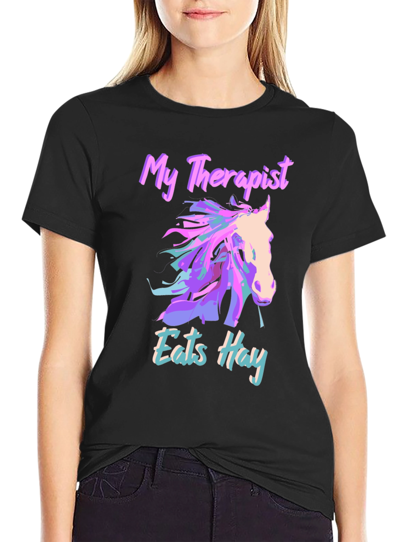 My Therapist Eats Hay Graphic T-Shirt