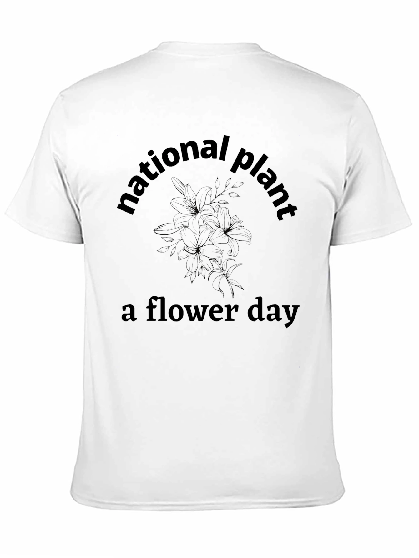 National Plant a Flower Day Black T-Shirt