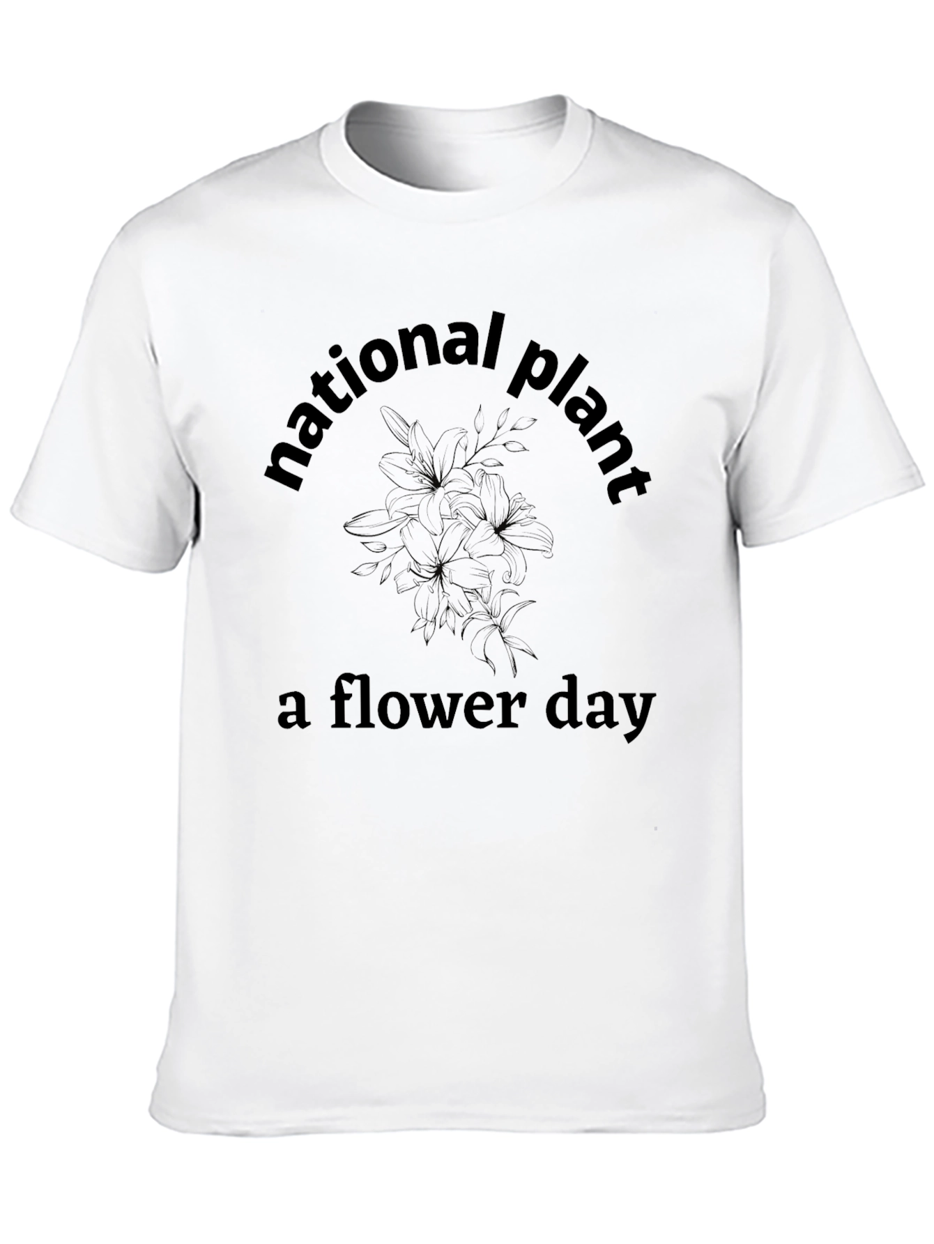 National Plant a Flower Day Black T-Shirt
