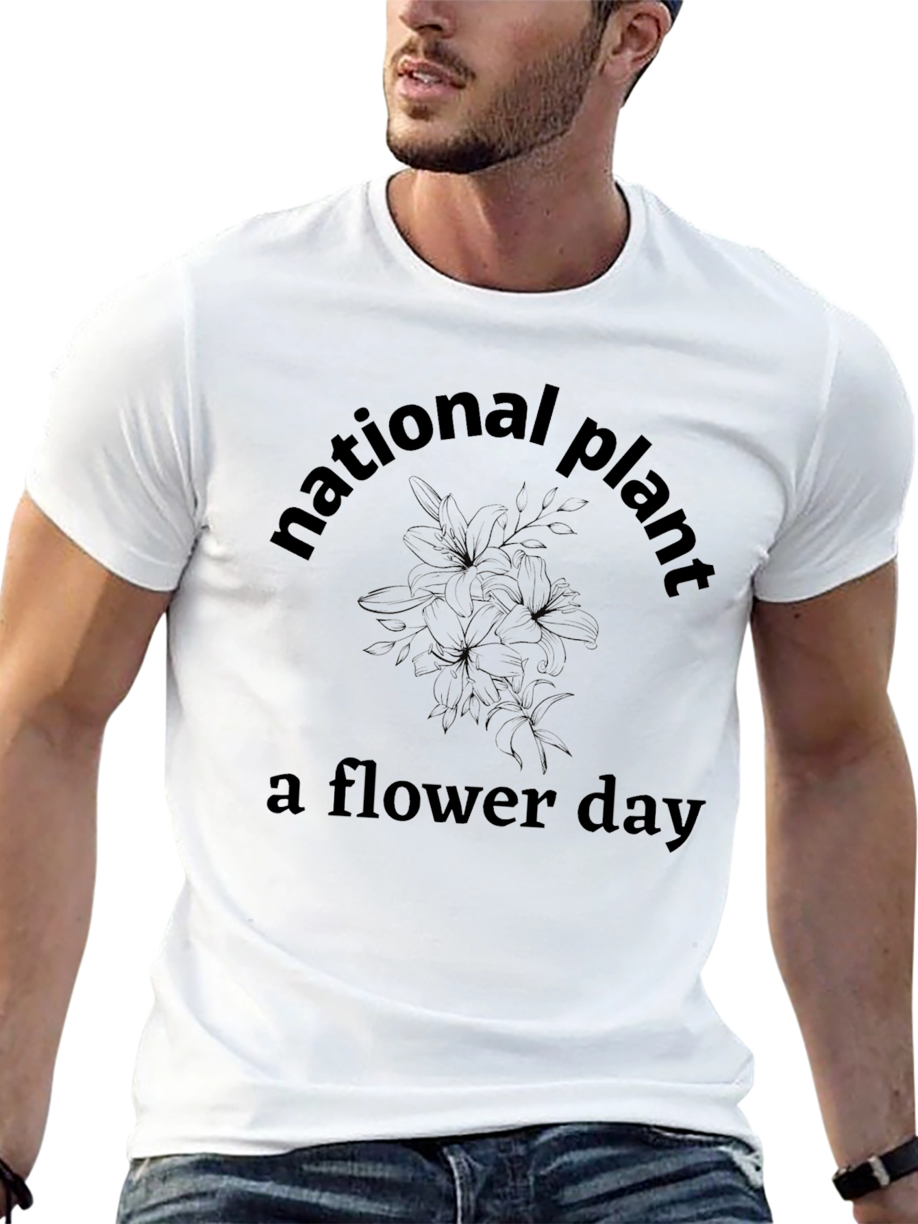 National Plant a Flower Day Black T-Shirt