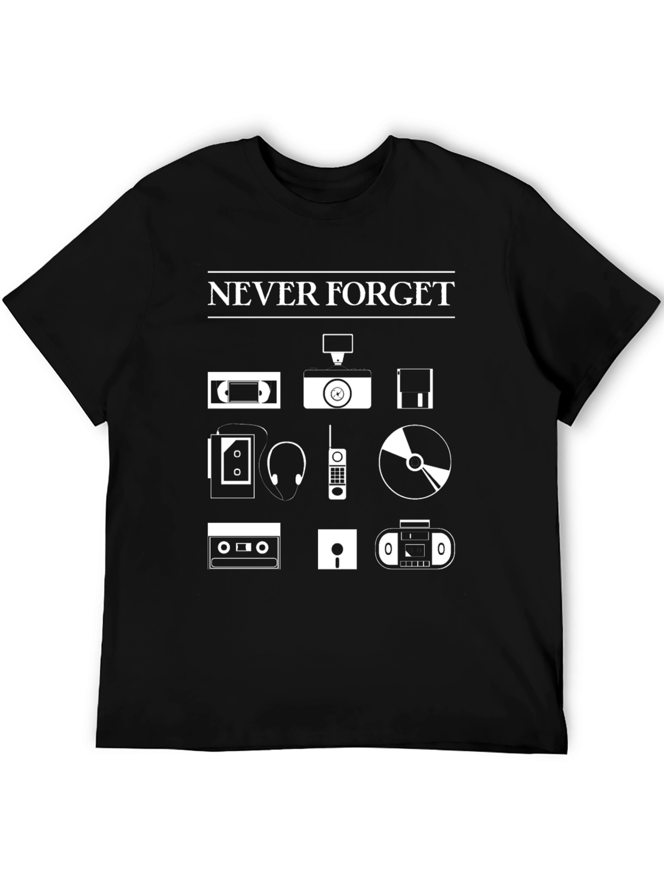 Retro Tech Never Forget Graphic T-Shirt