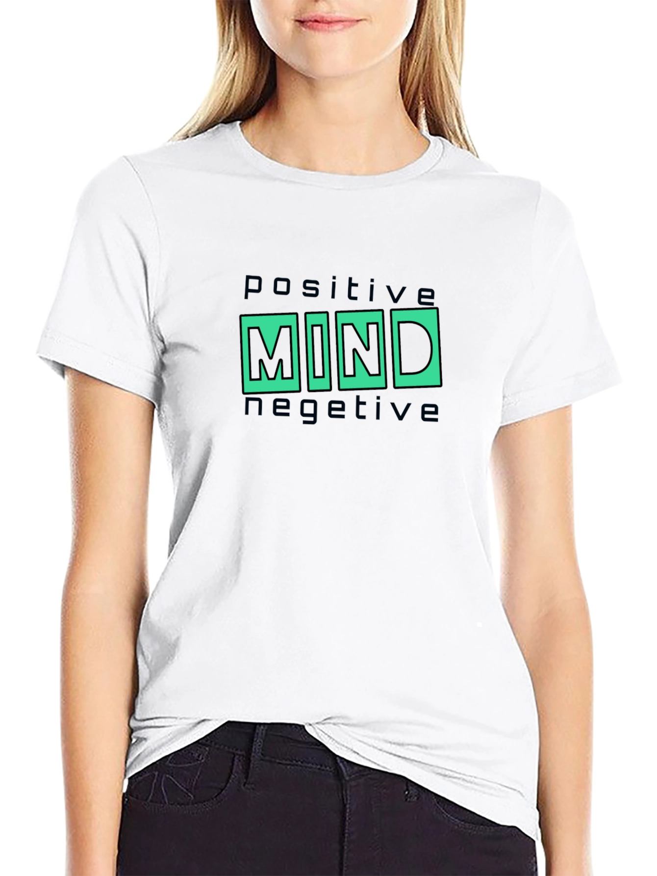 Positive Mind Graphic Tee - Black