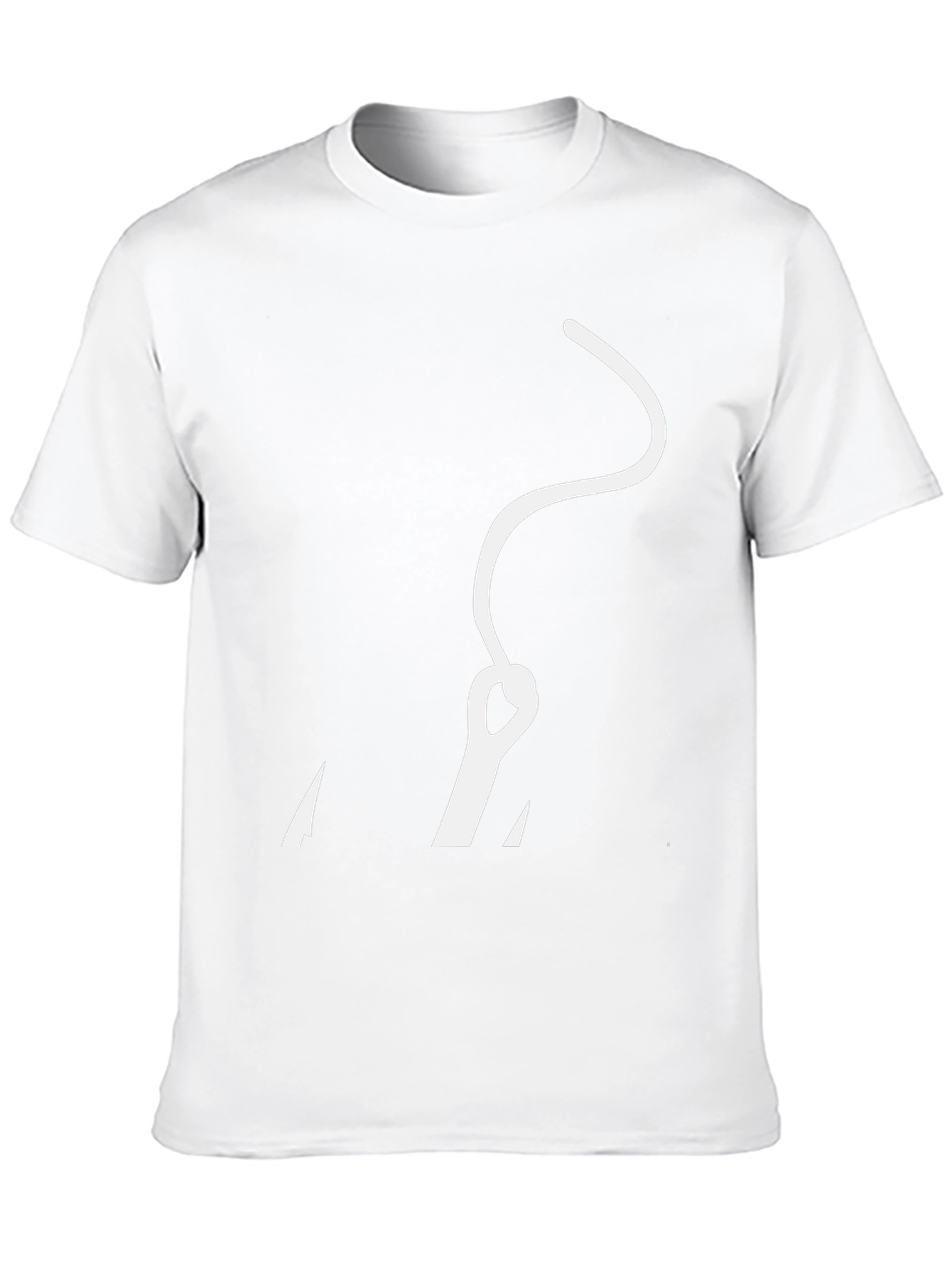 Black T-Shirt with Needle Design