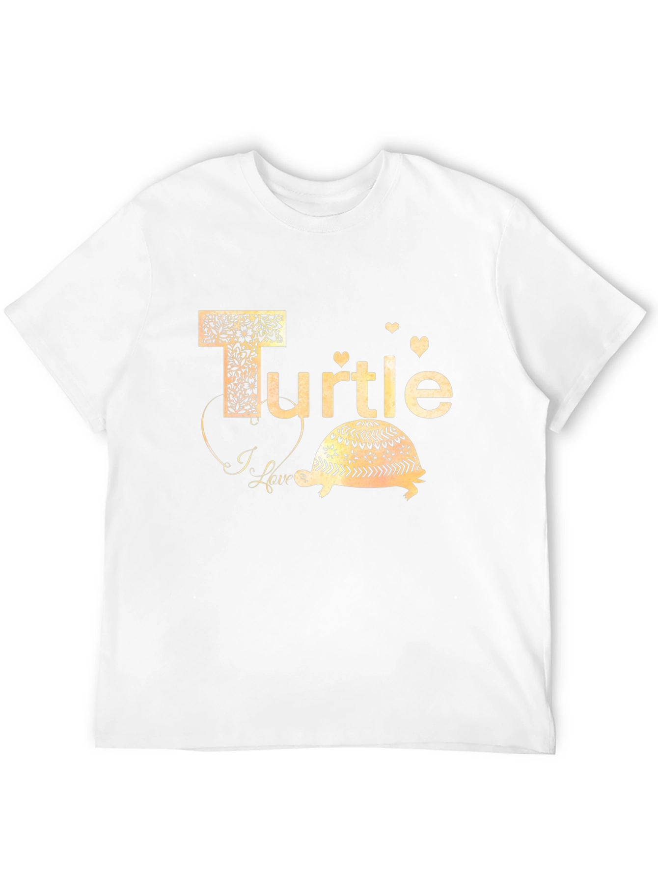 I Love Turtle Black T-Shirt