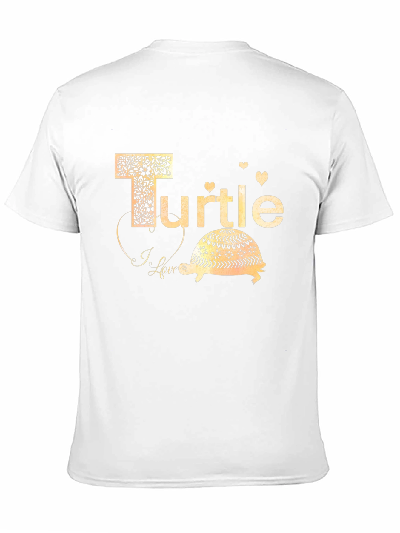 I Love Turtle Black T-Shirt