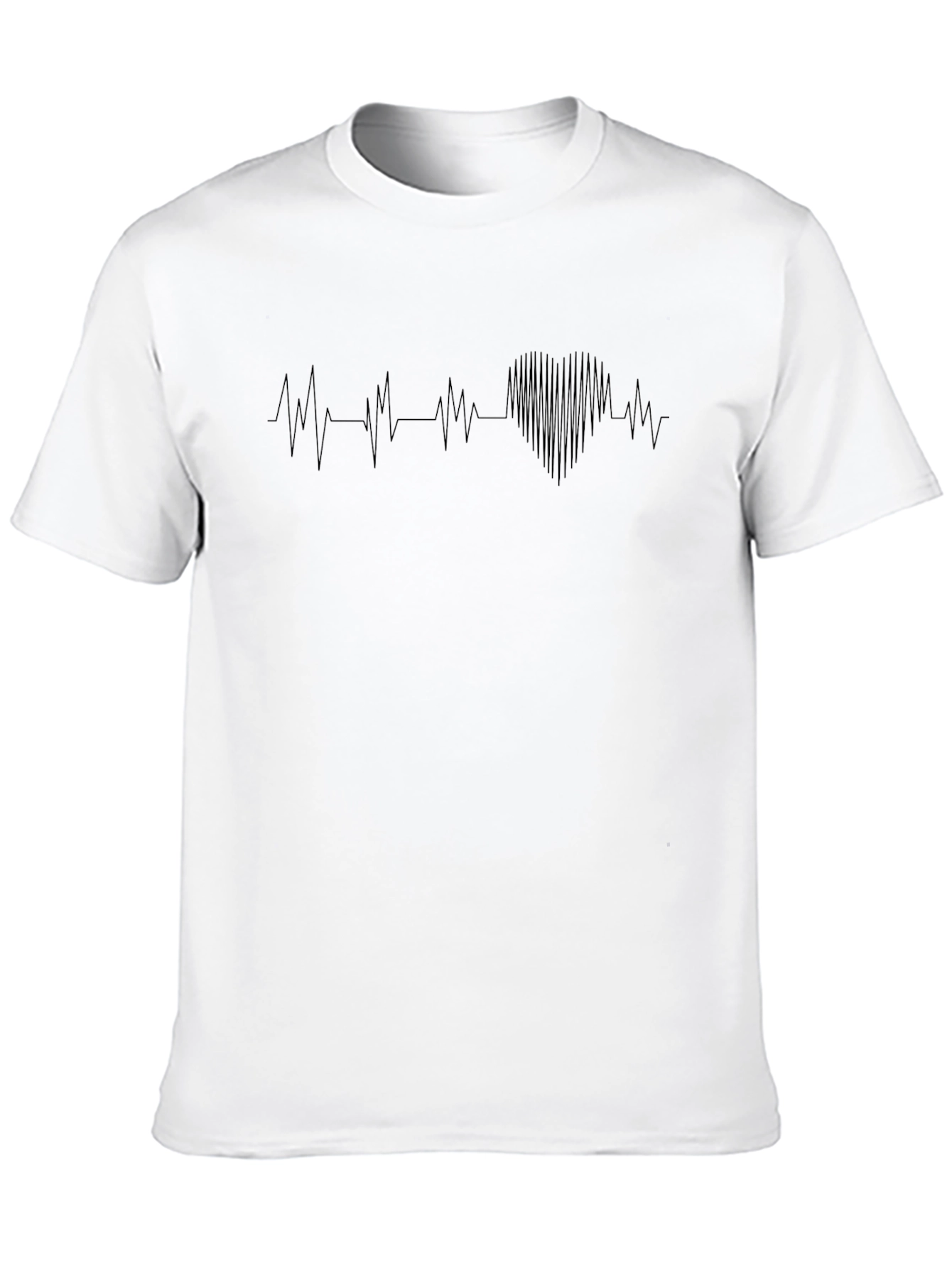 Heartbeat Graphic Black T-Shirt