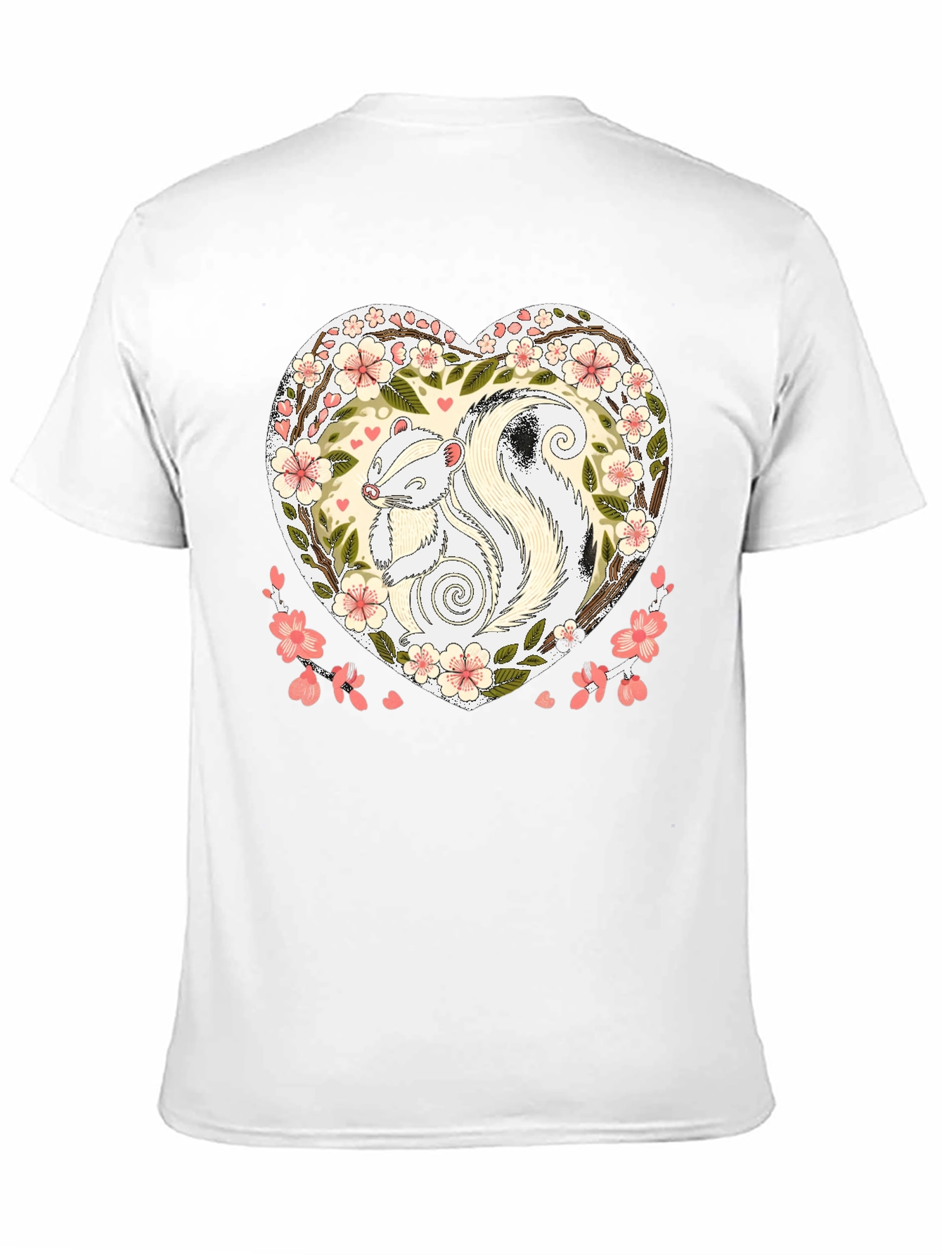 Skunk Heart Graphic Tee - Cute Animal Shirt