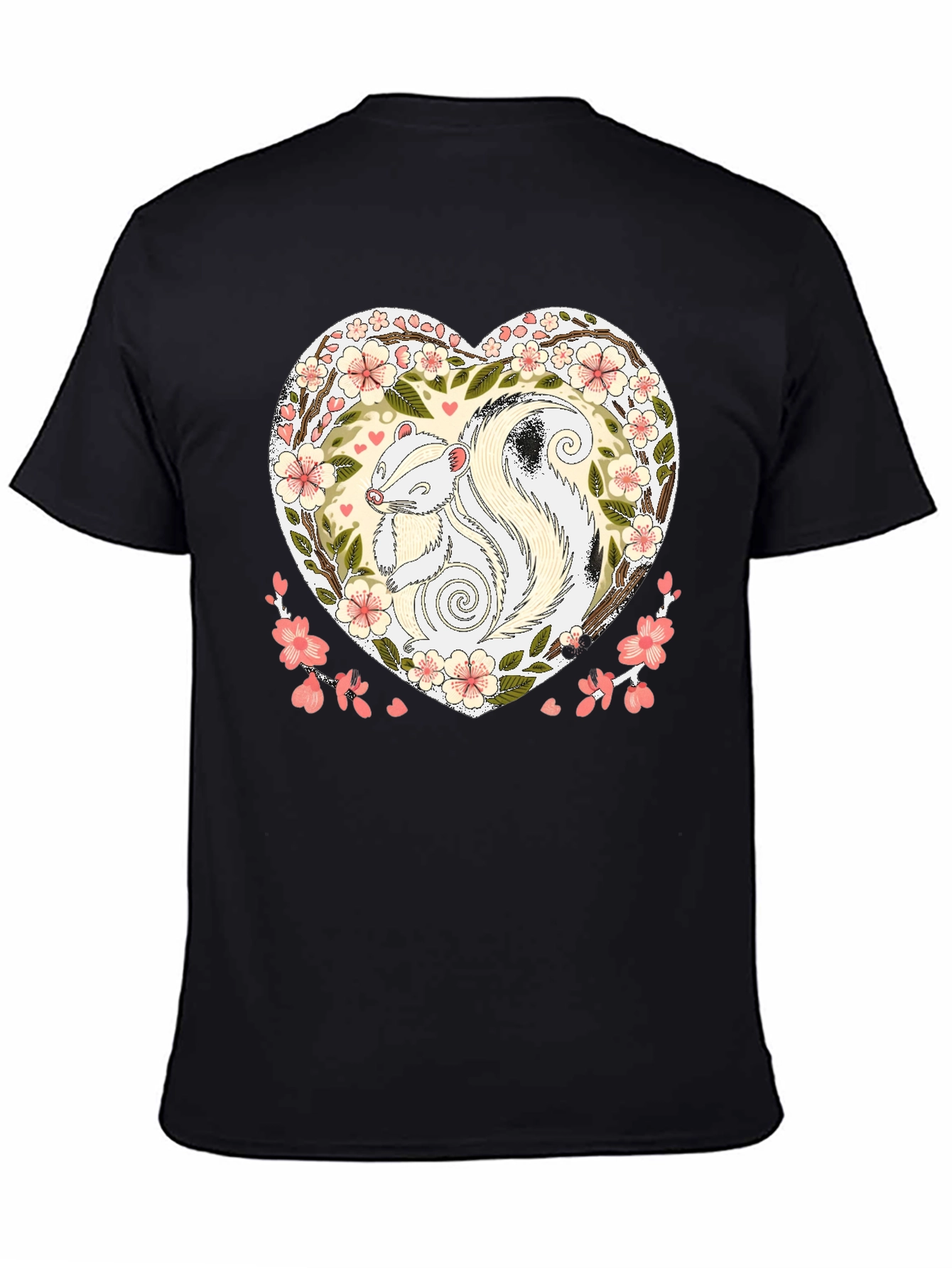 Skunk Heart Graphic Tee - Cute Animal Shirt