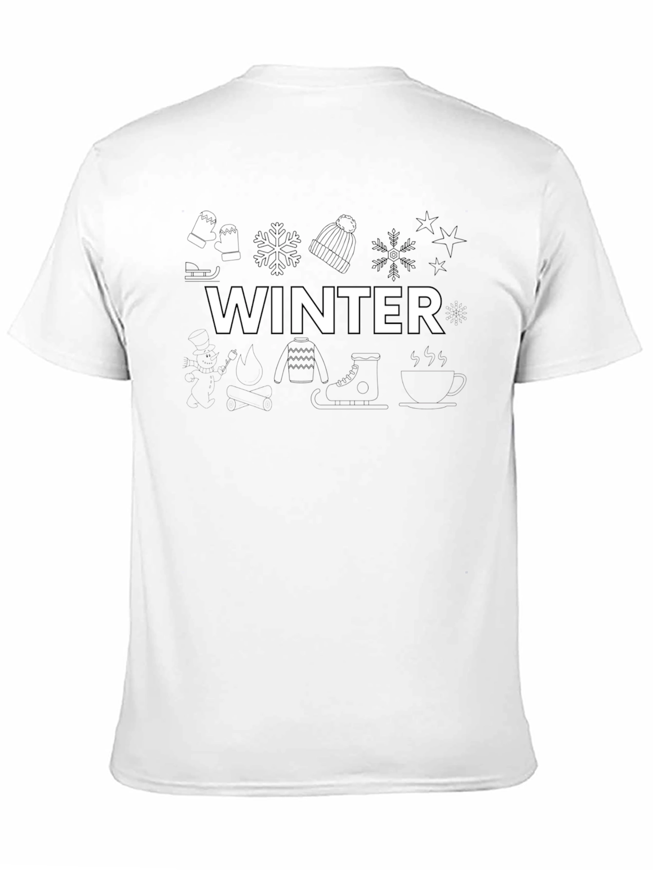 Winter Graphic Black T-Shirt
