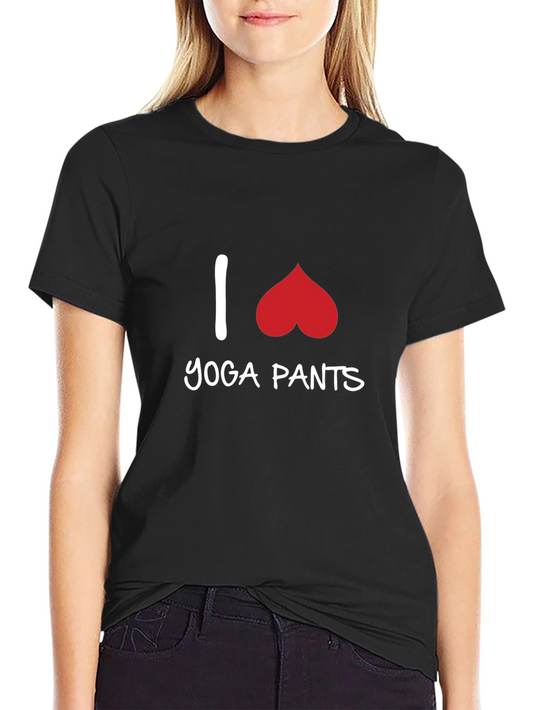 I Heart Yoga Pants T-Shirt - Black Graphic Tee
