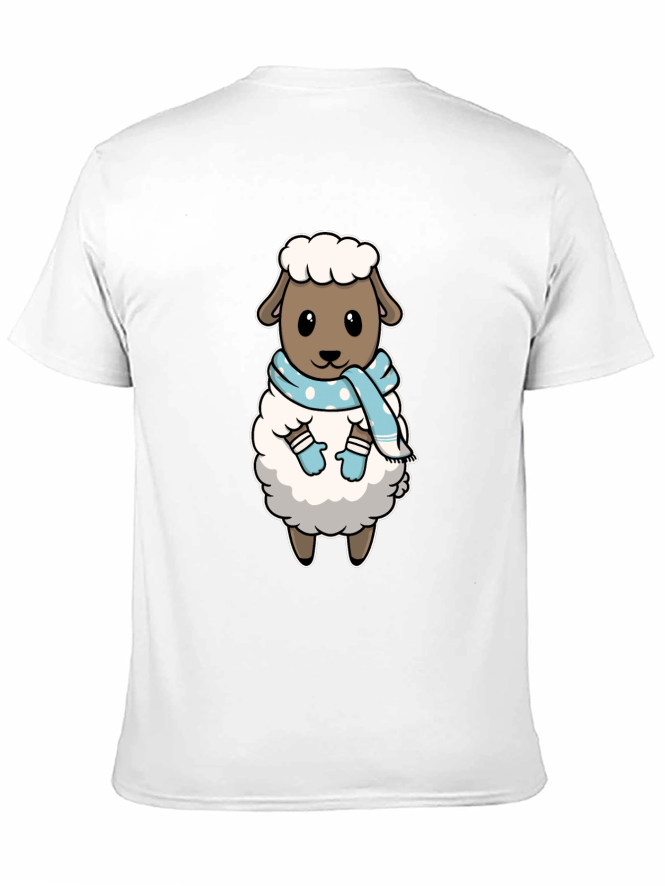 Cute Sheep T-Shirt: Winter Scarf Design