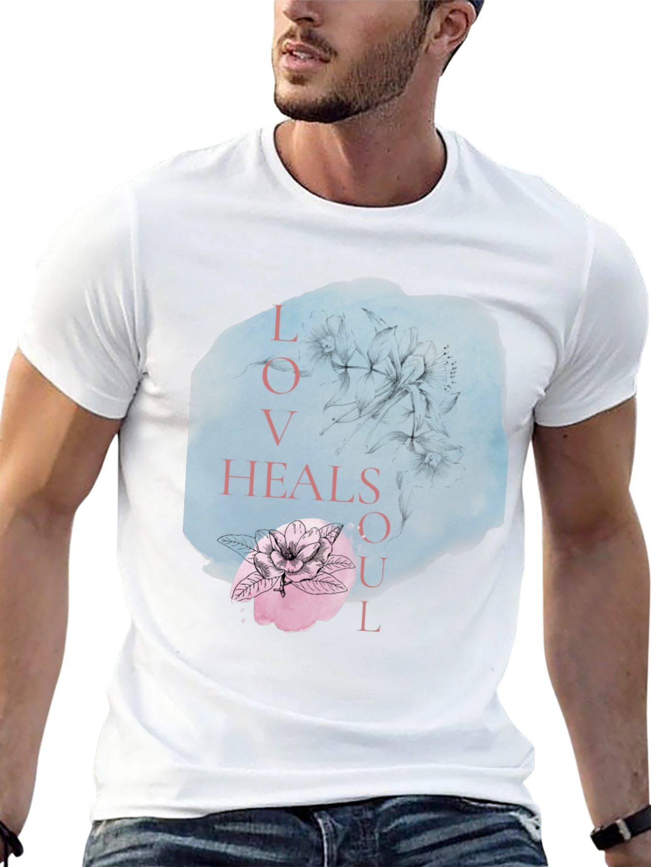 Love Heals Soul Black Graphic Tee
