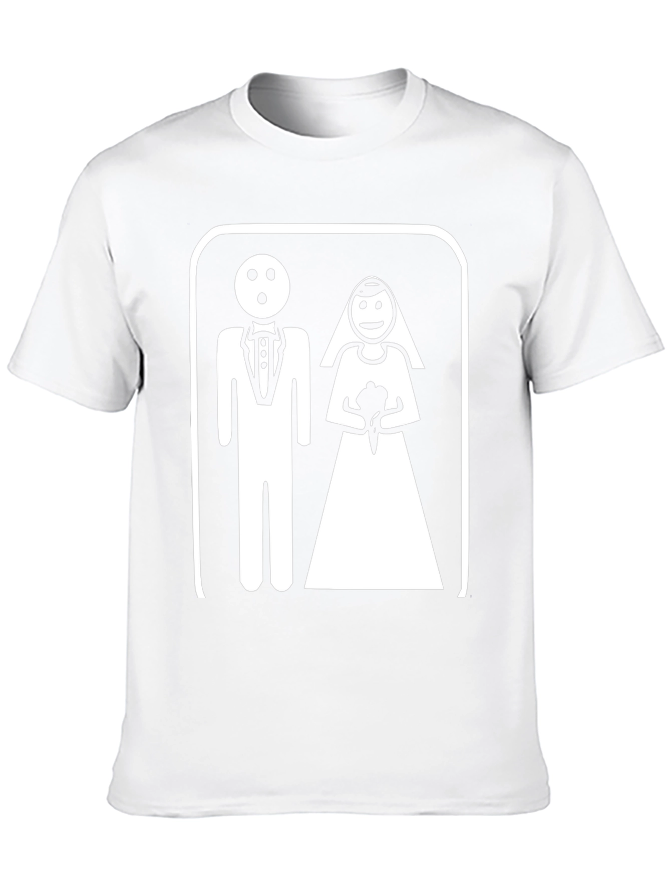 Funny Wedding T-Shirt - Bride & Groom Pictogram