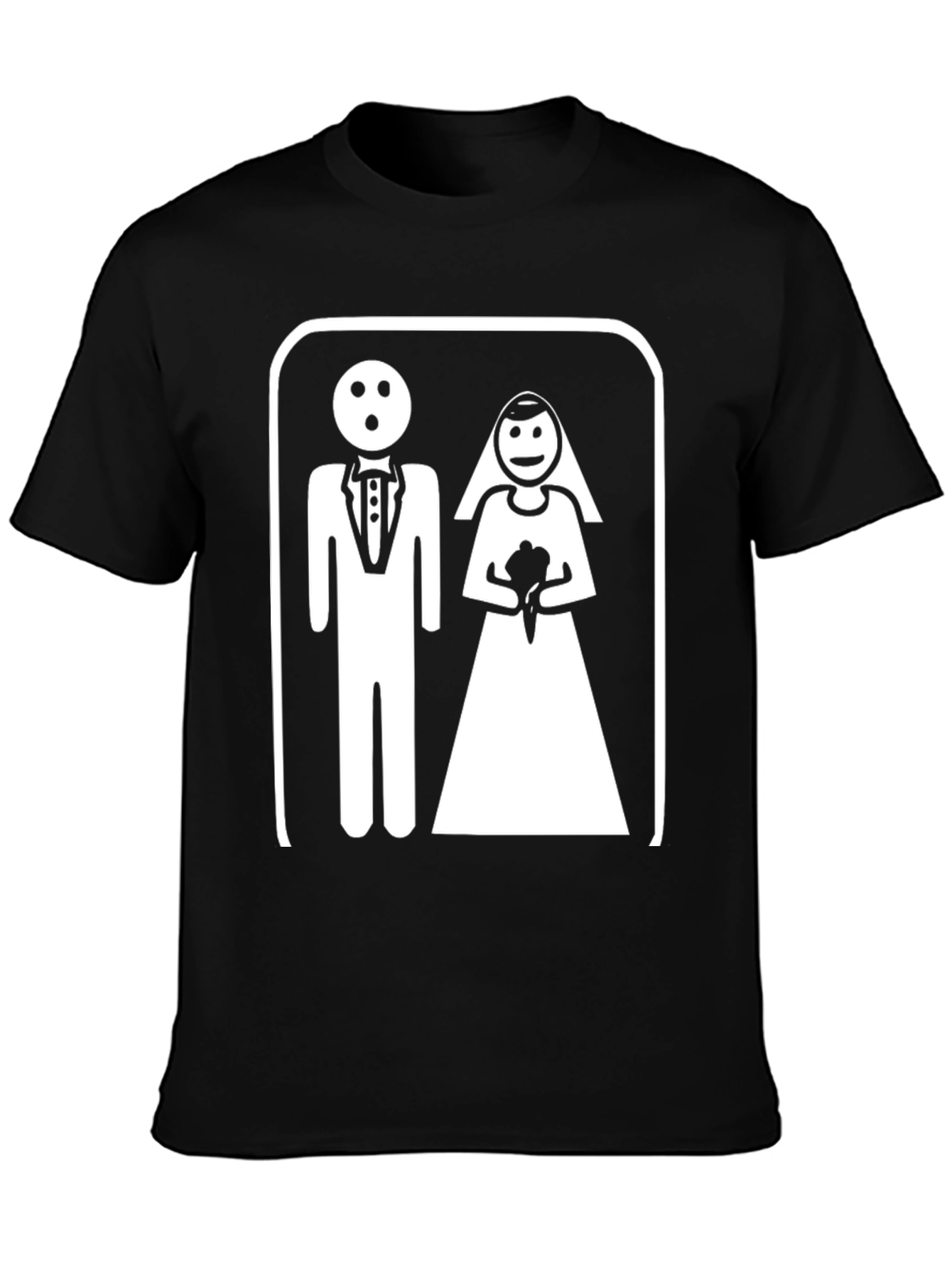 Funny Wedding T-Shirt - Bride & Groom Pictogram