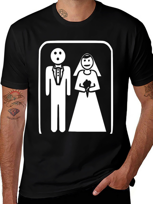 Funny Wedding T-Shirt - Bride & Groom Pictogram