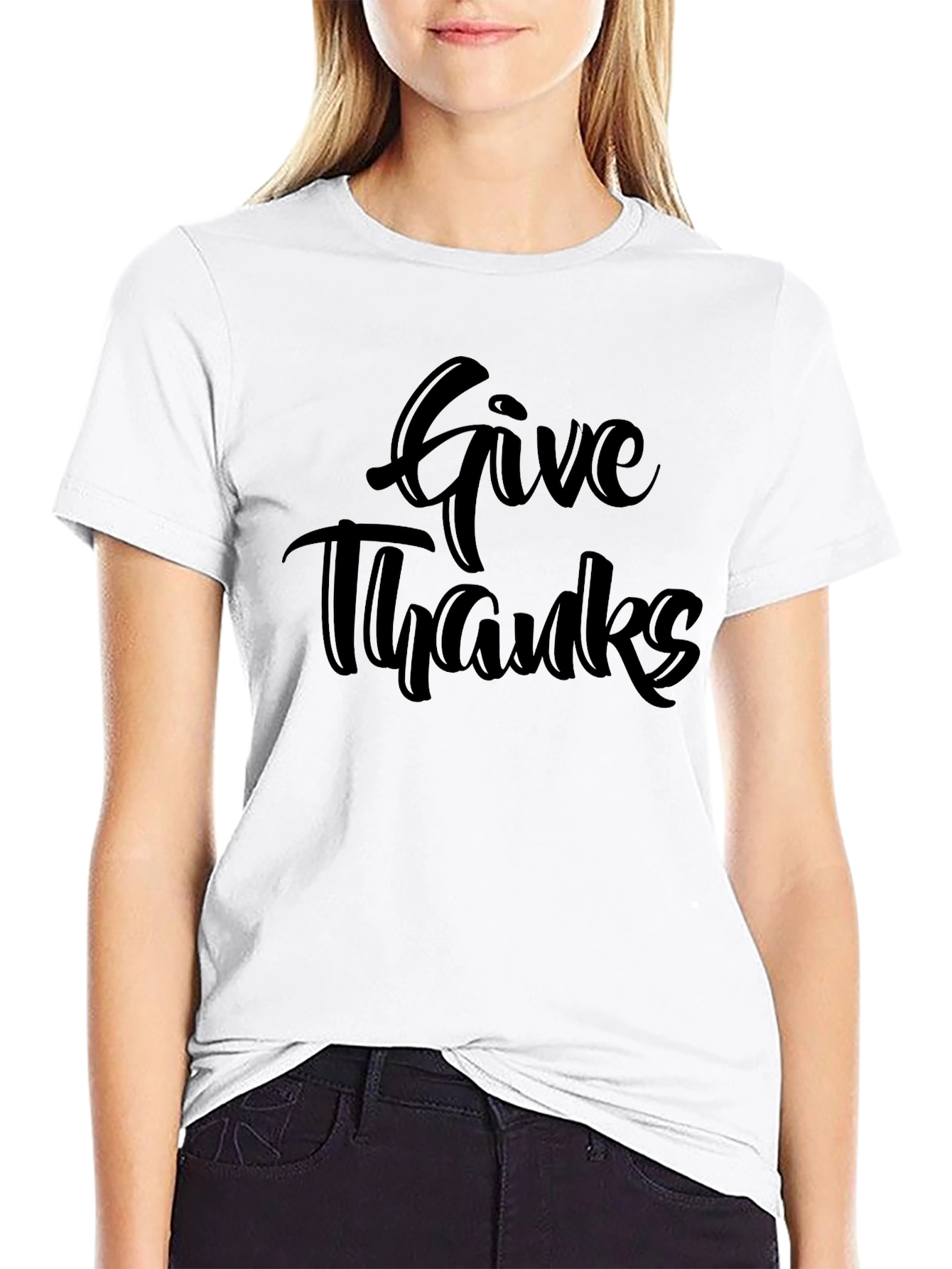 Give Thanks Black T-Shirt
