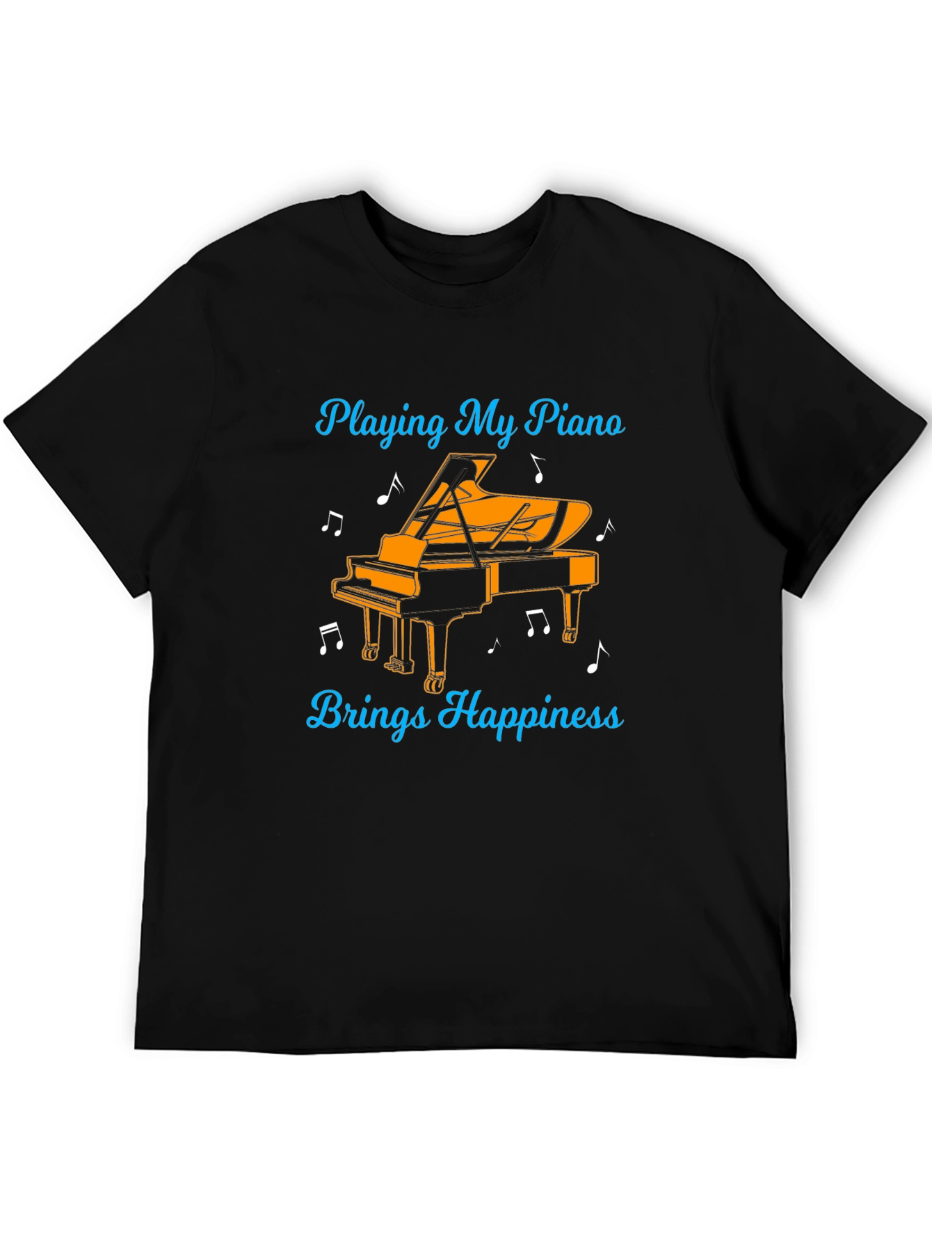 Piano Happiness Black Graphic Tee