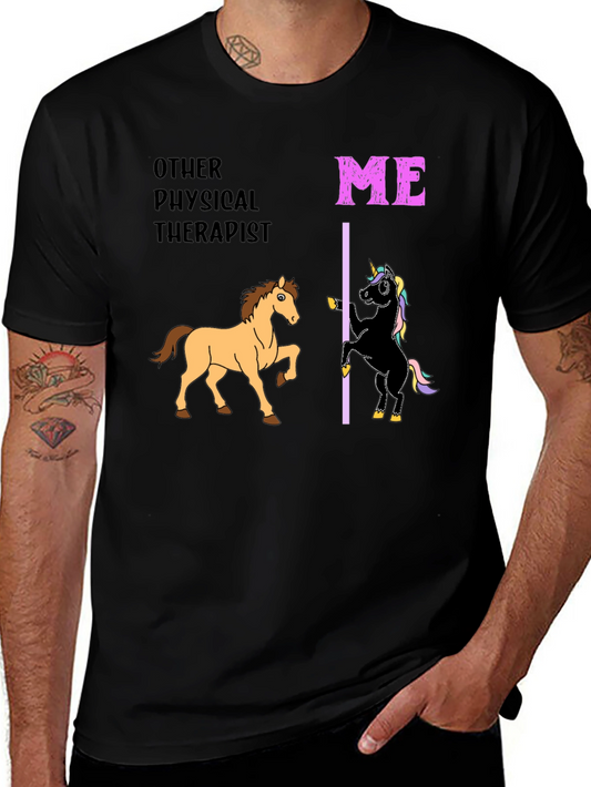 Funny Physical Therapist T-Shirt Horse & Unicorn
