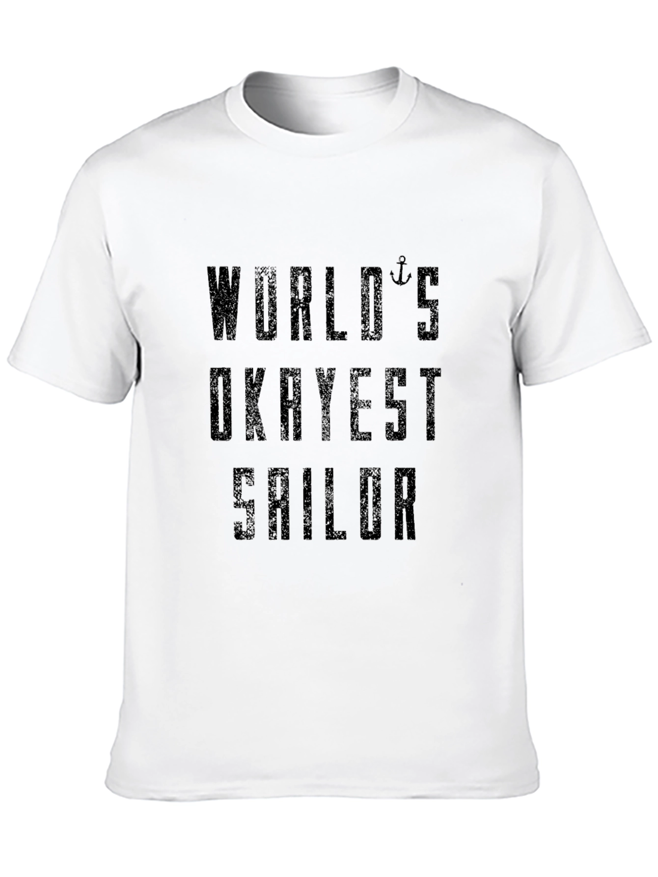 Worlds Okayest Sailor Black T-Shirt