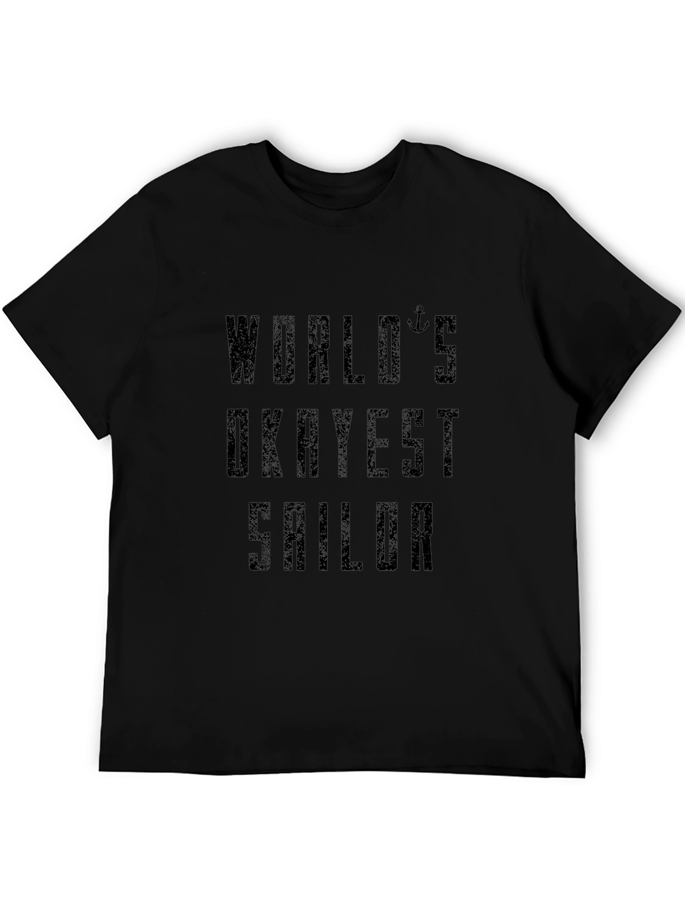 Worlds Okayest Sailor Black T-Shirt