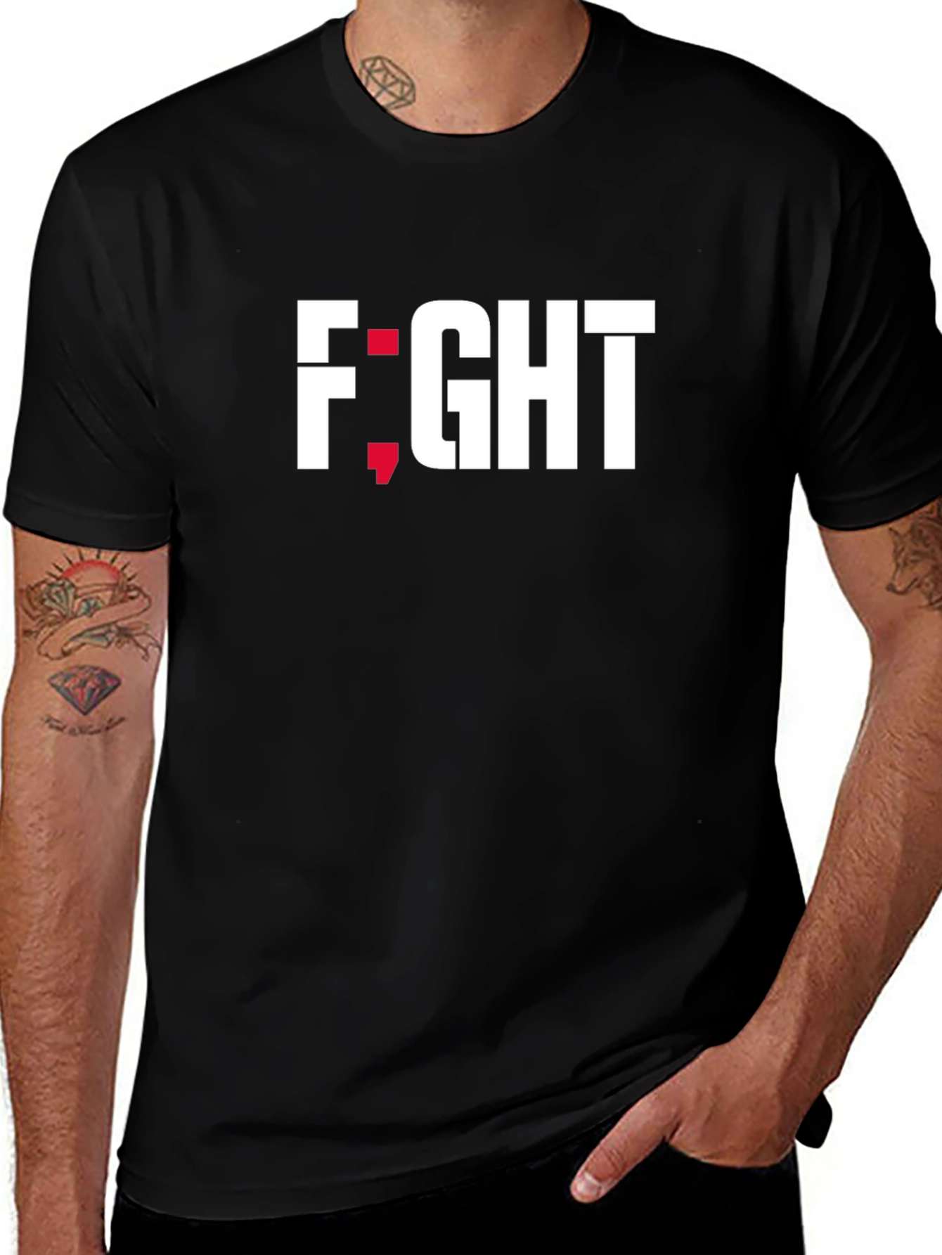 Fight Semicolon Mental Health Awareness Tee