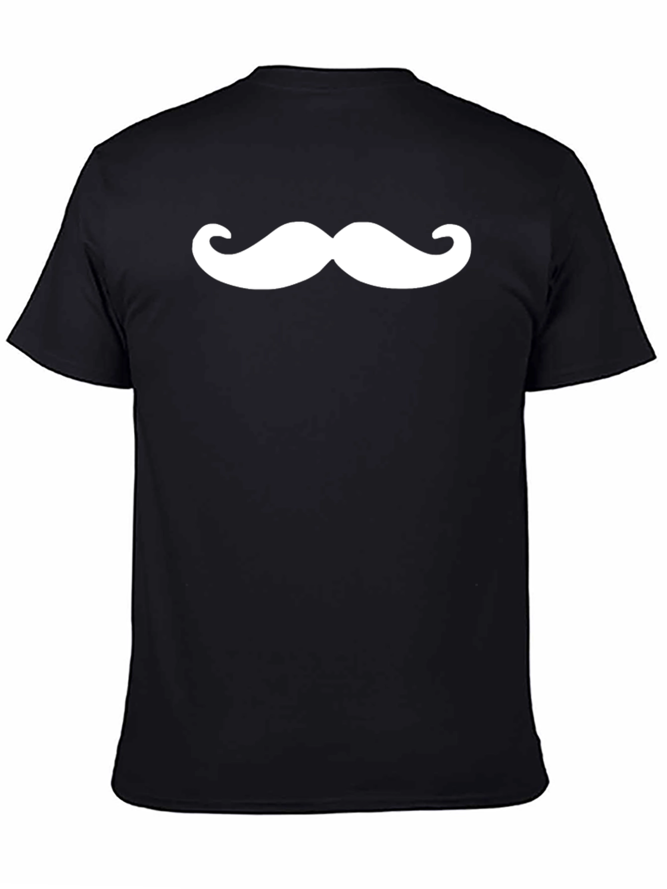 Moustache Graphic Tee - Casual Black T-Shirt