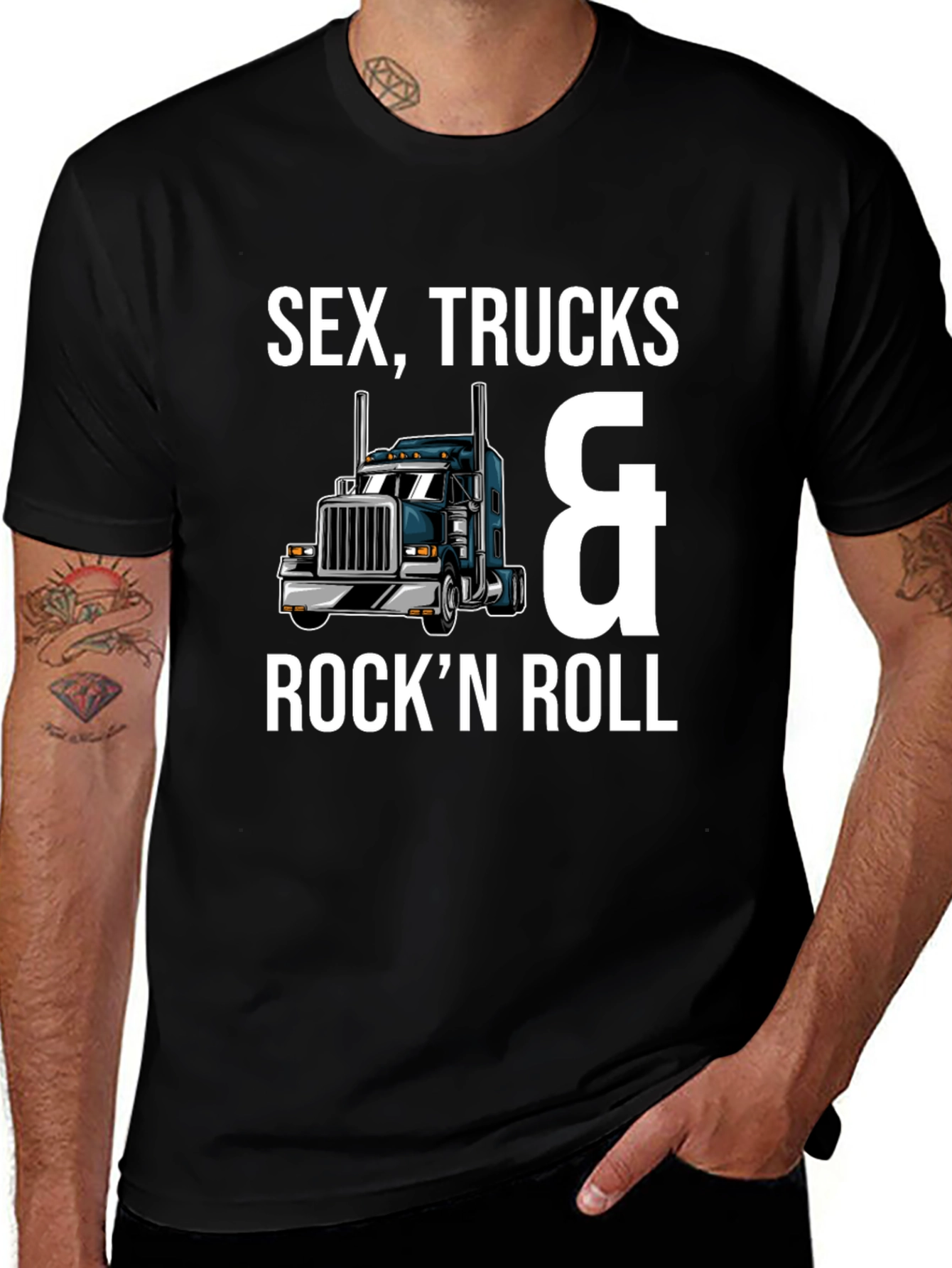 Sex Trucks & Rockn Roll Black T-Shirt
