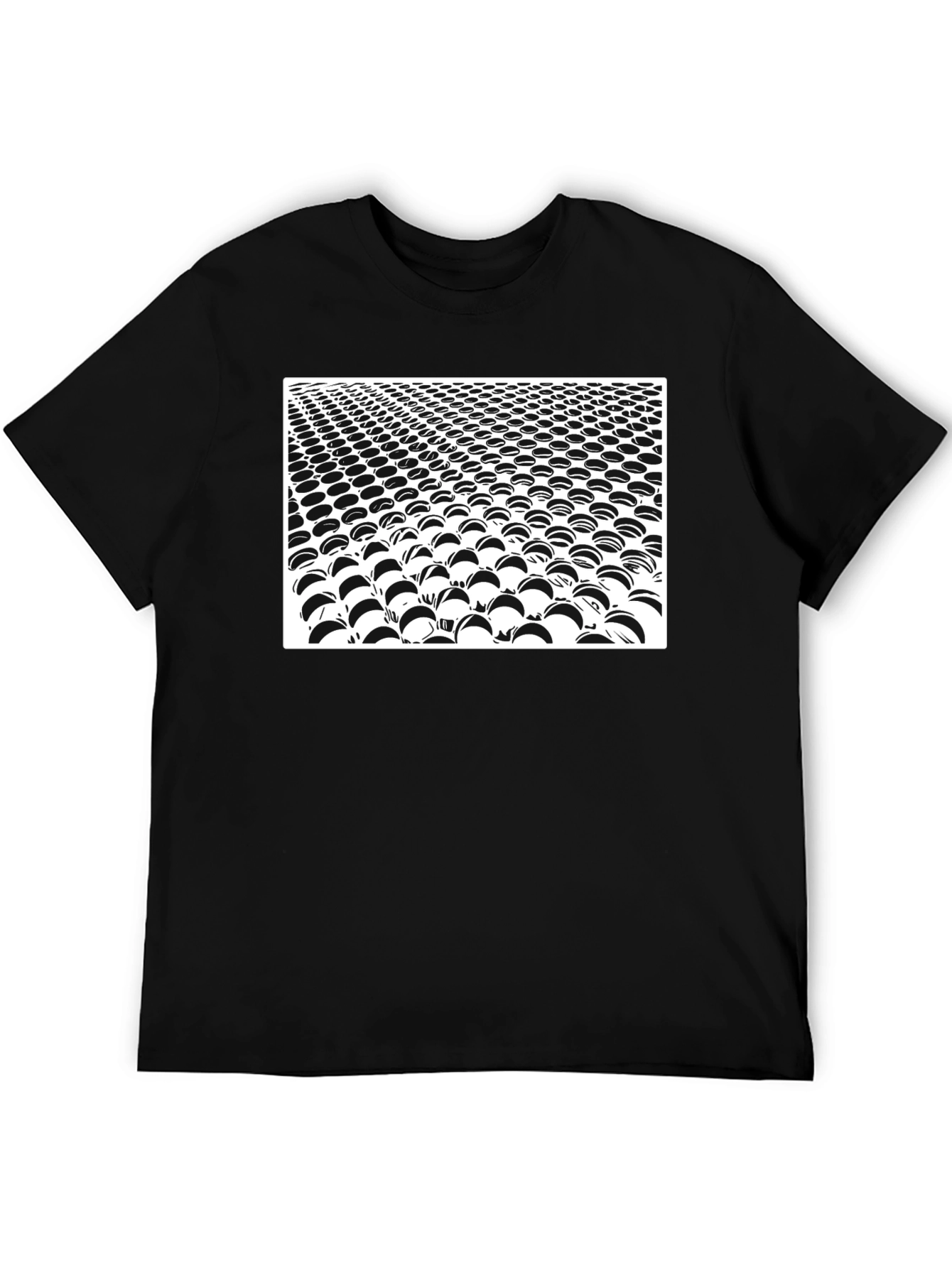 Abstract Black Crew Neck T-Shirt