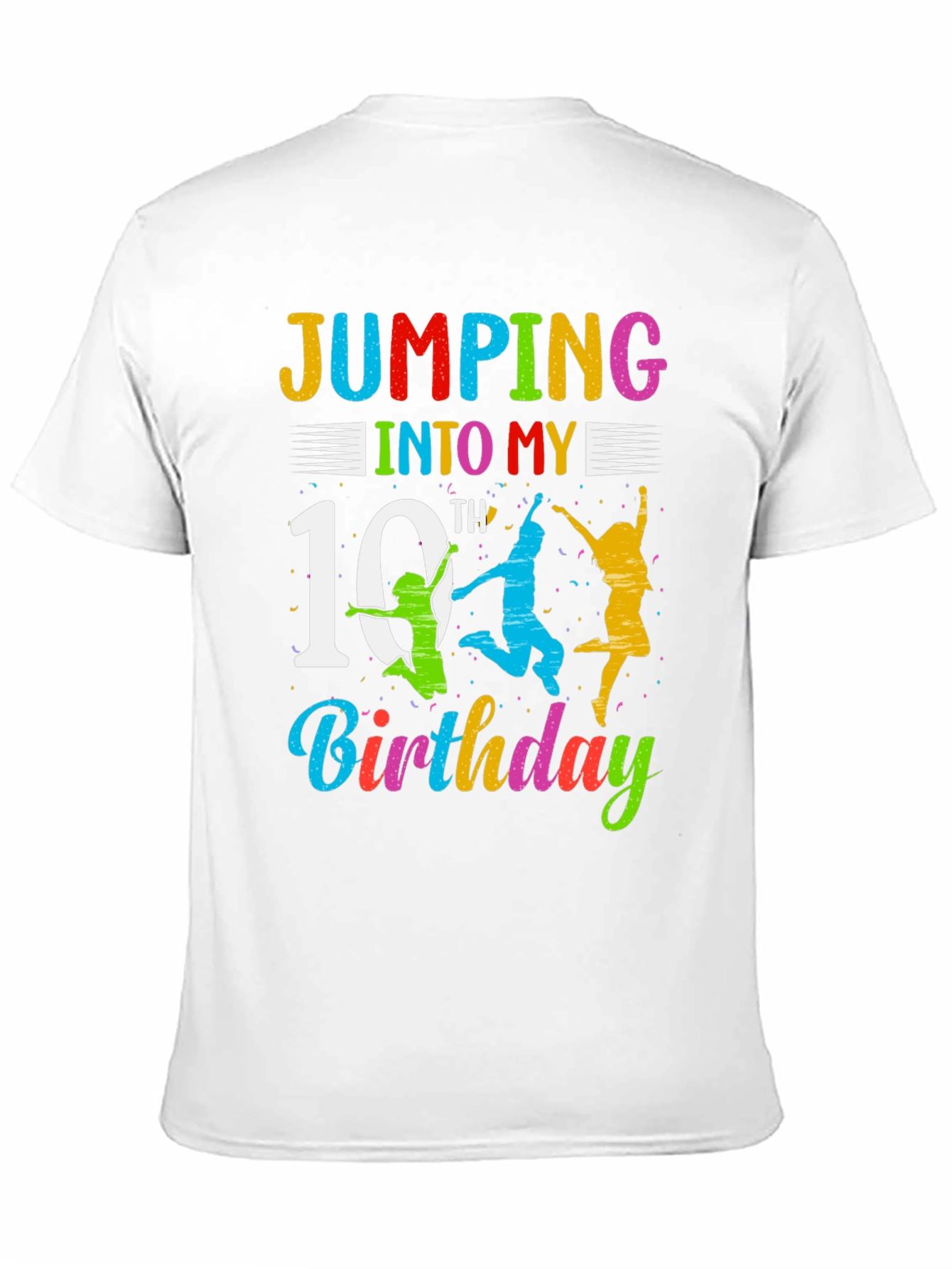 Jumping Into My 10th Birthday Black T-Shirt