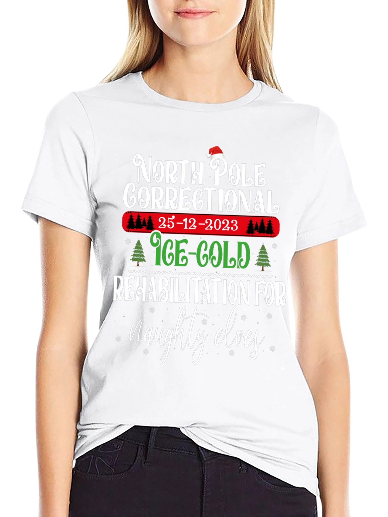 North Pole Correctional Christmas T-Shirt
