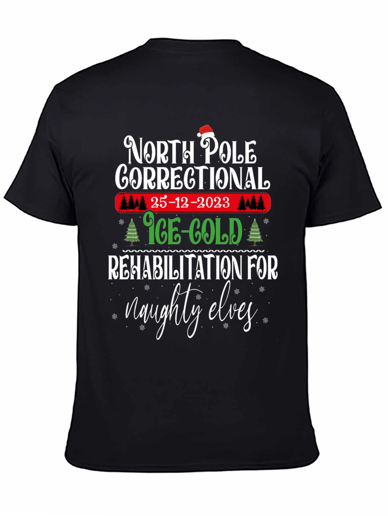 North Pole Correctional Christmas T-Shirt