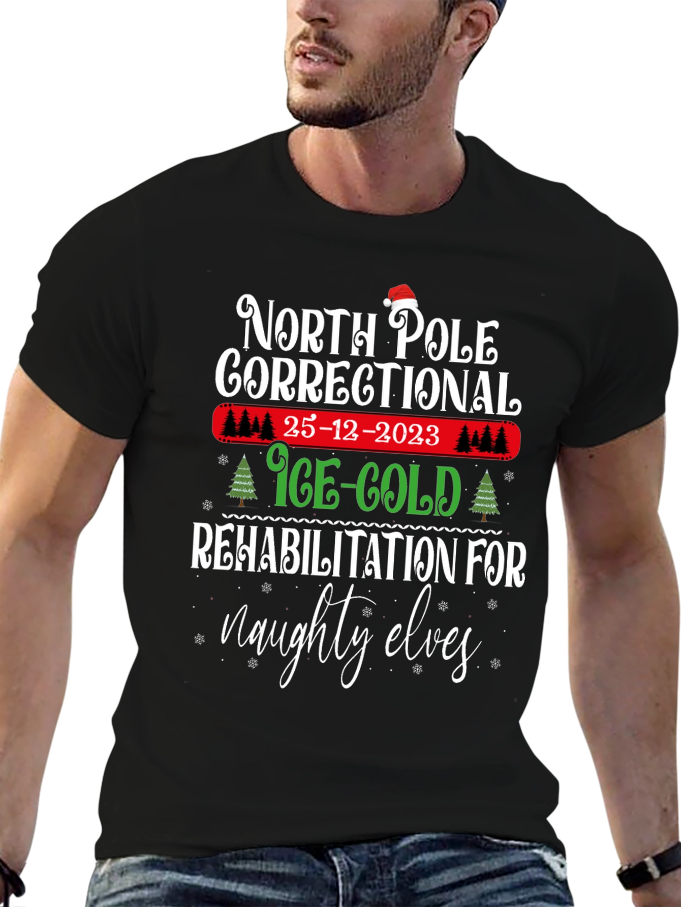 North Pole Correctional Christmas T-Shirt