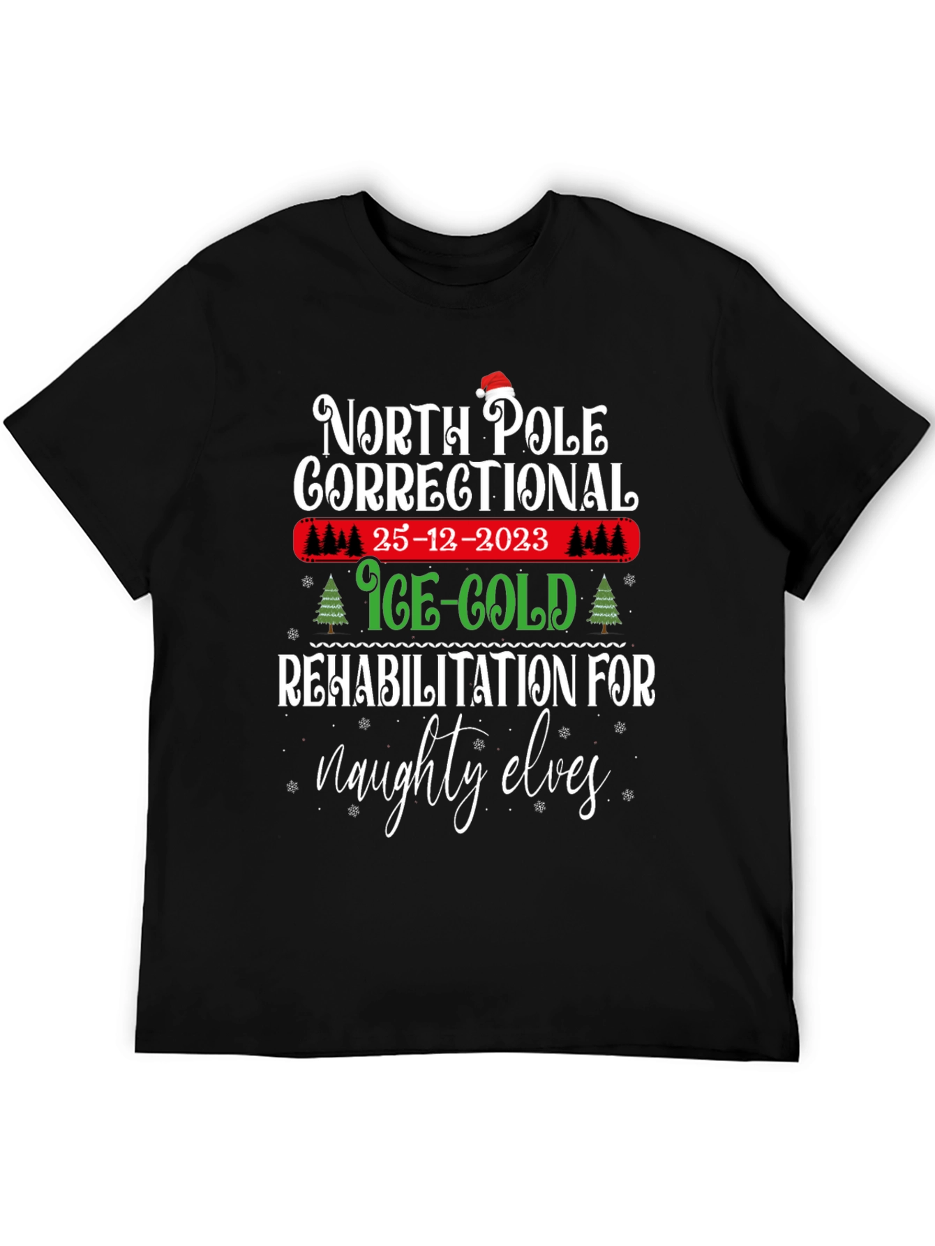 North Pole Correctional Christmas T-Shirt