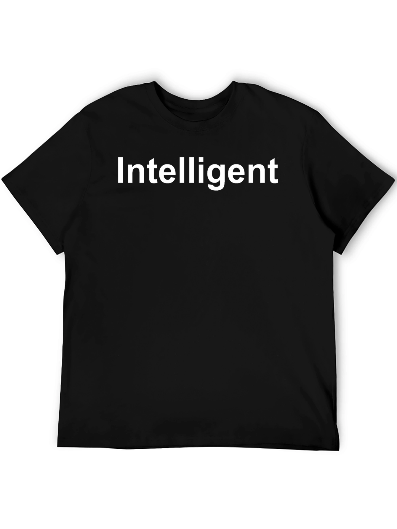 Intelligent Graphic Tee - Stylish Black T-Shirt