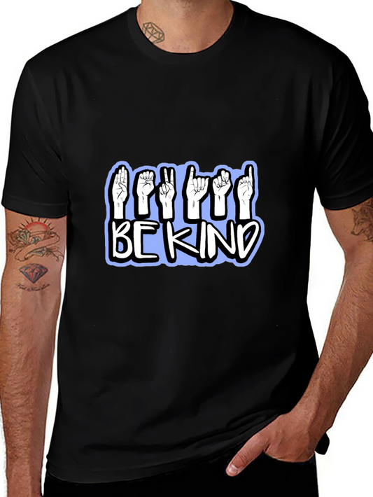 Be Kind Sign Language T-Shirt - Black