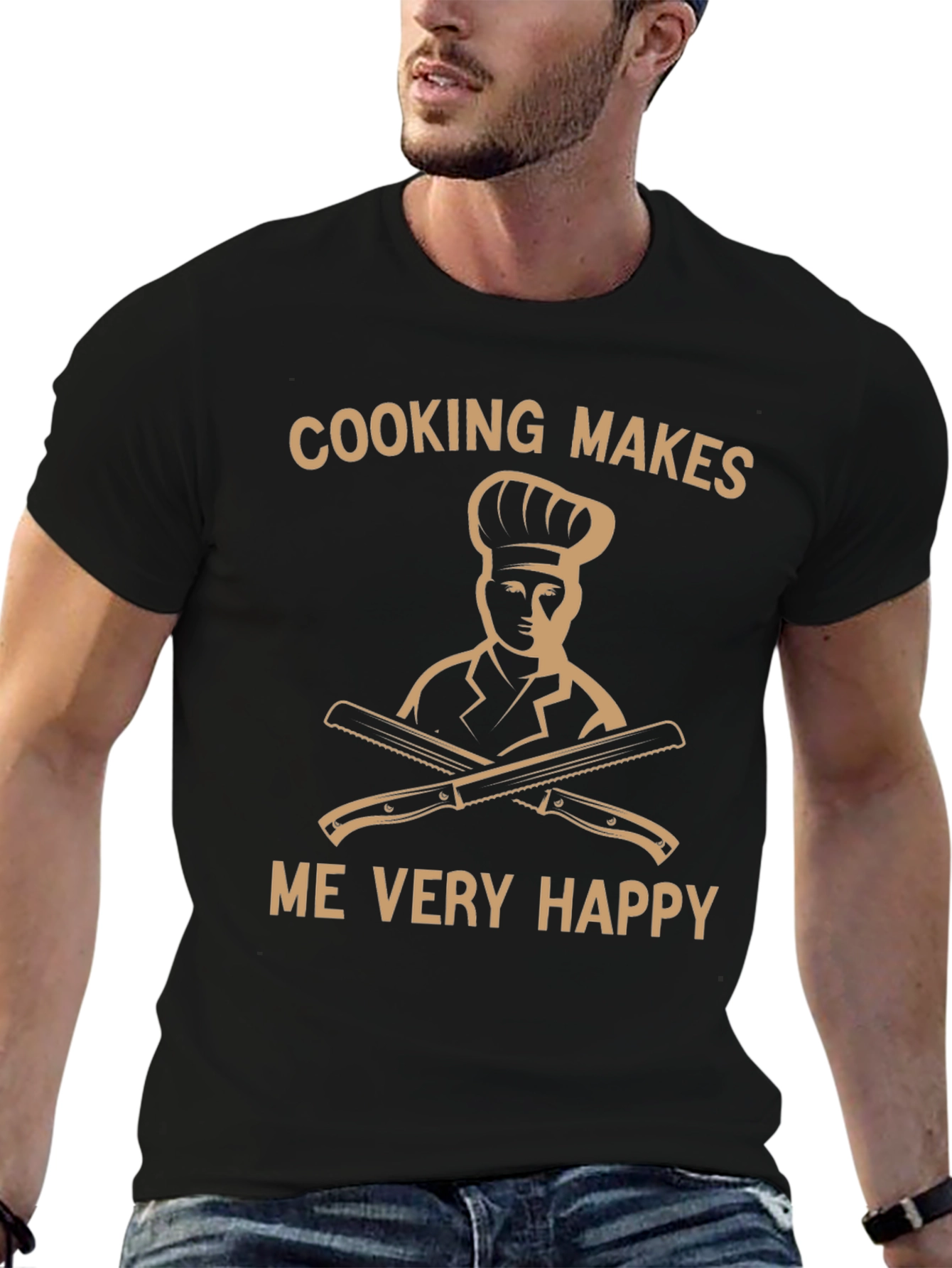 Cooking Makes Me Happy T-Shirt