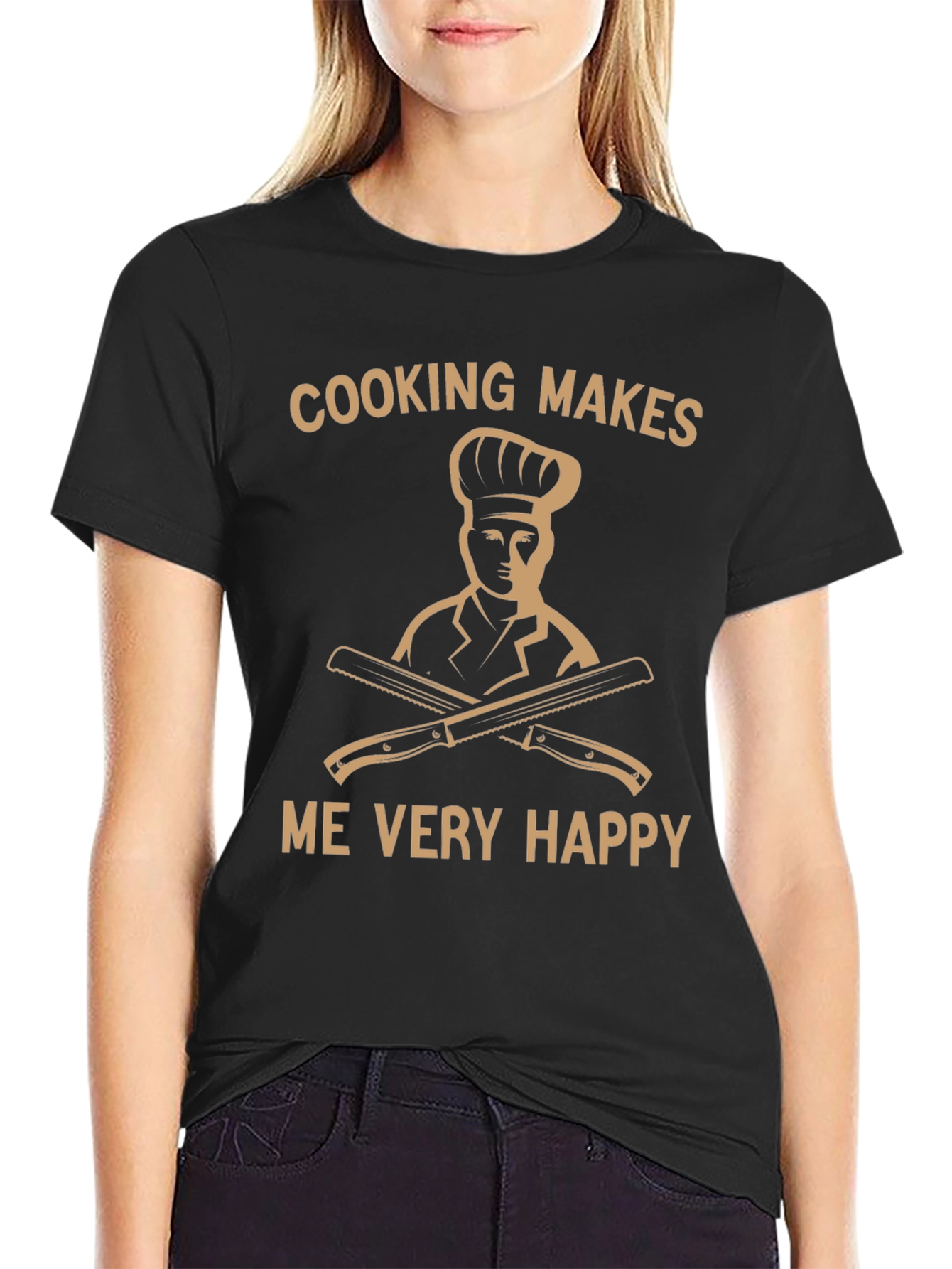 Cooking Makes Me Happy T-Shirt